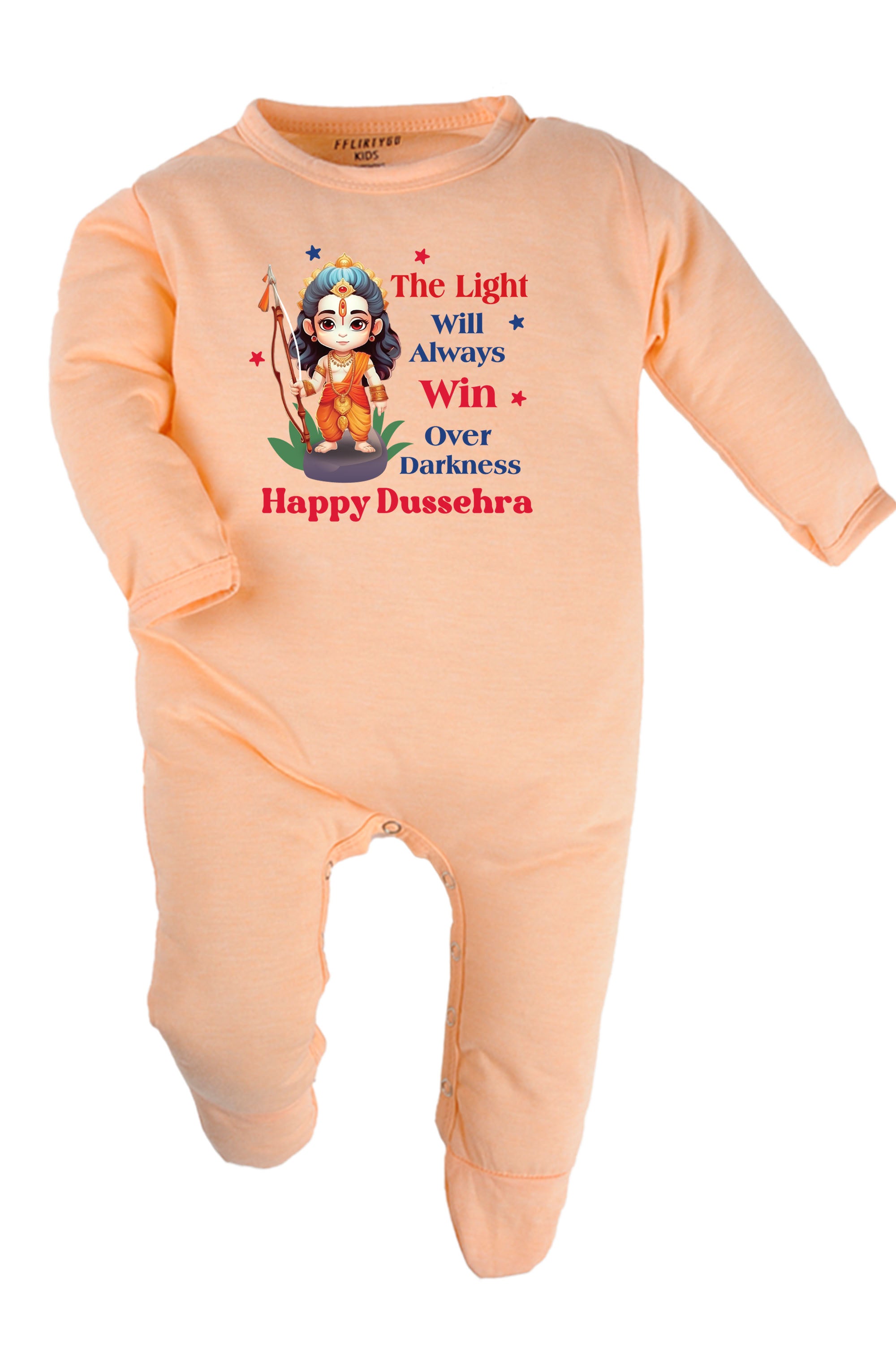 The Light Will Always Win Over Darkness Happy Dussehra Baby Romper | Onesies