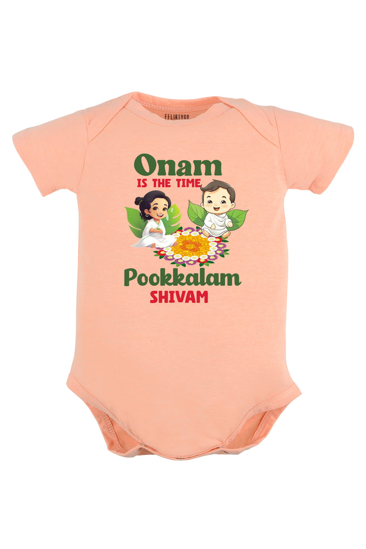 Onam Is The Time Pookkalam Baby Romper | Onesies w/ Custom Name