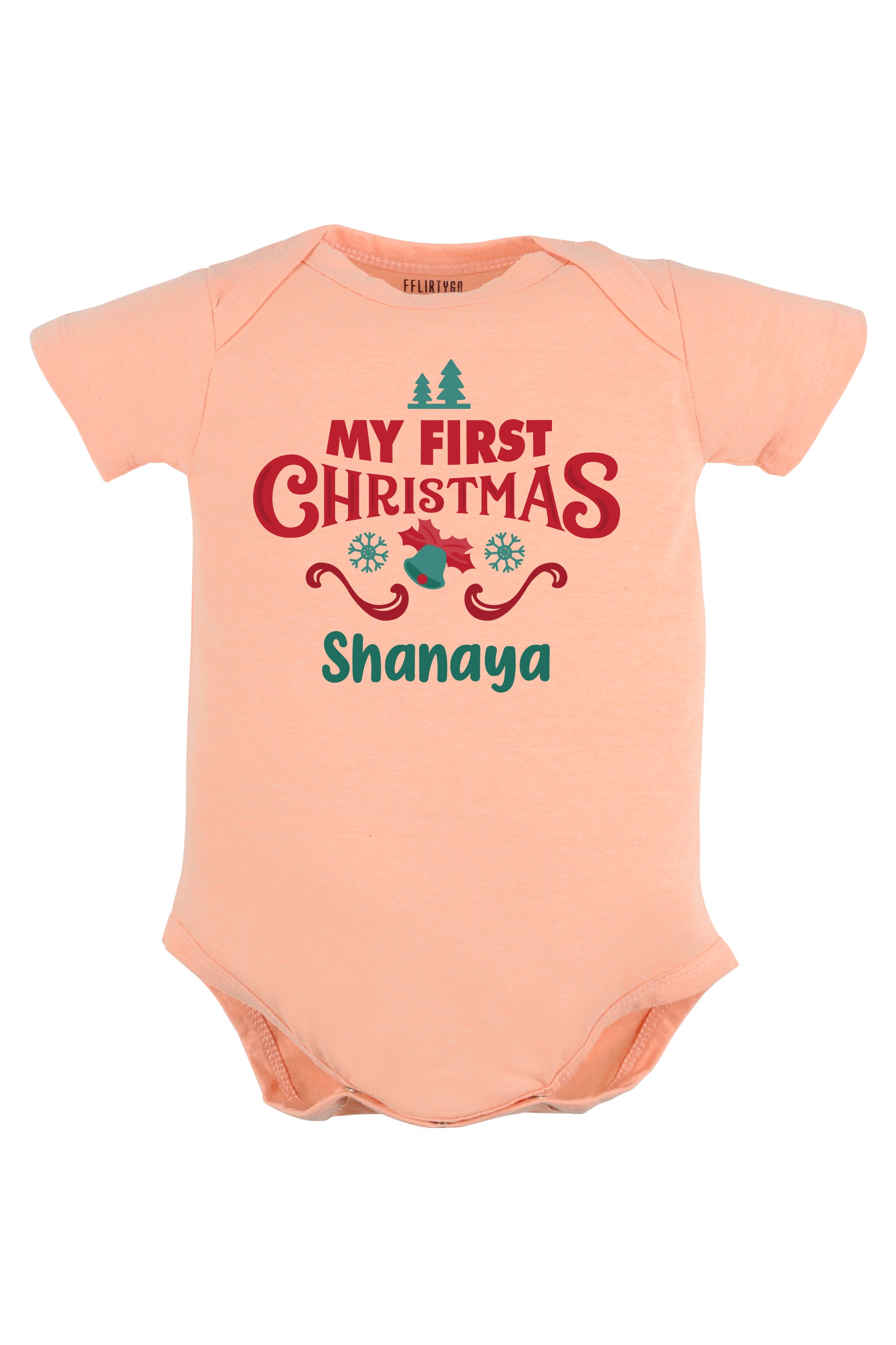 My First Christmas Baby Romper | Onesies w/ Custom Name