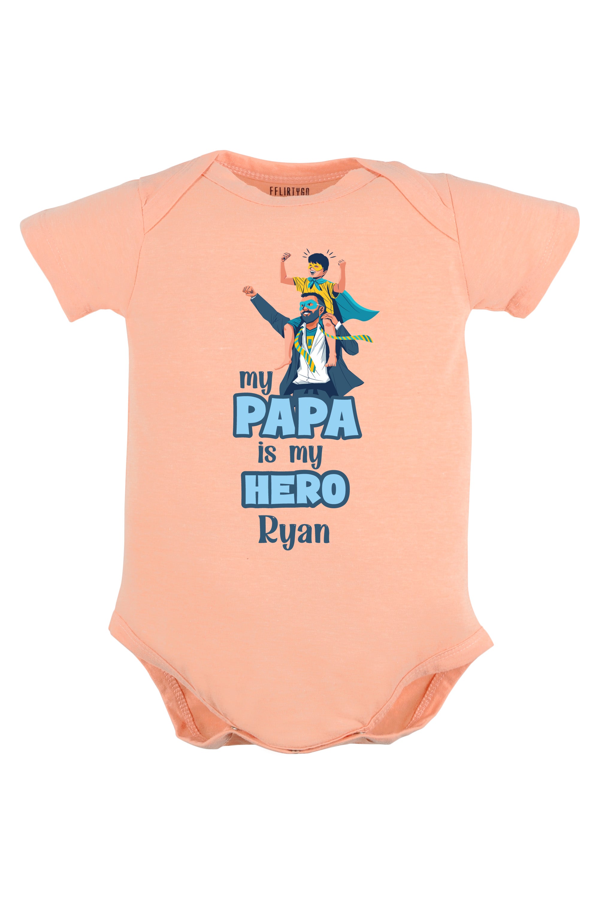 My Papa Is My Hero Baby Romper | Onesies w/ Custom Name