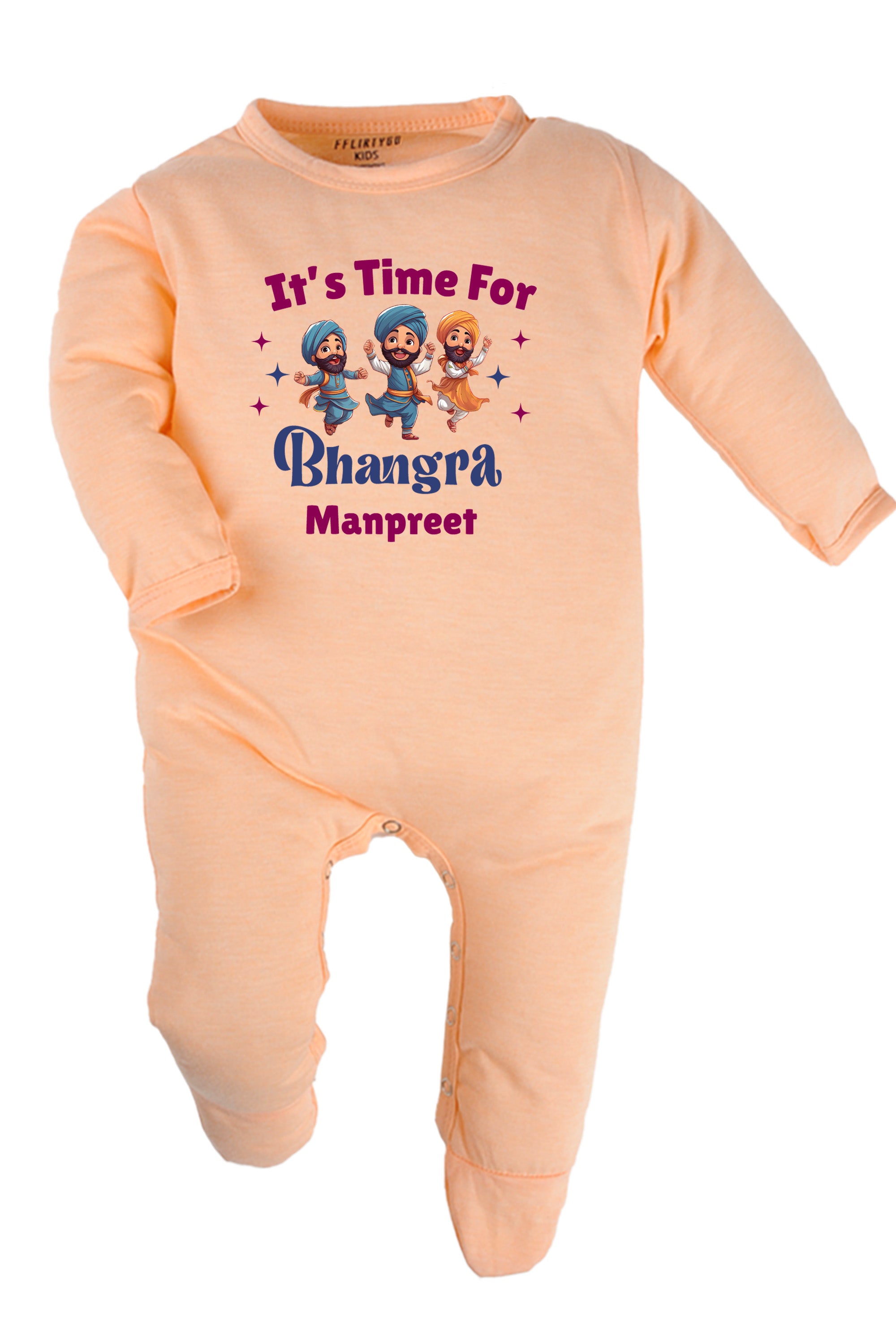 It's Time For Bhangra Baby Romper | Onesies w/ Custom Name