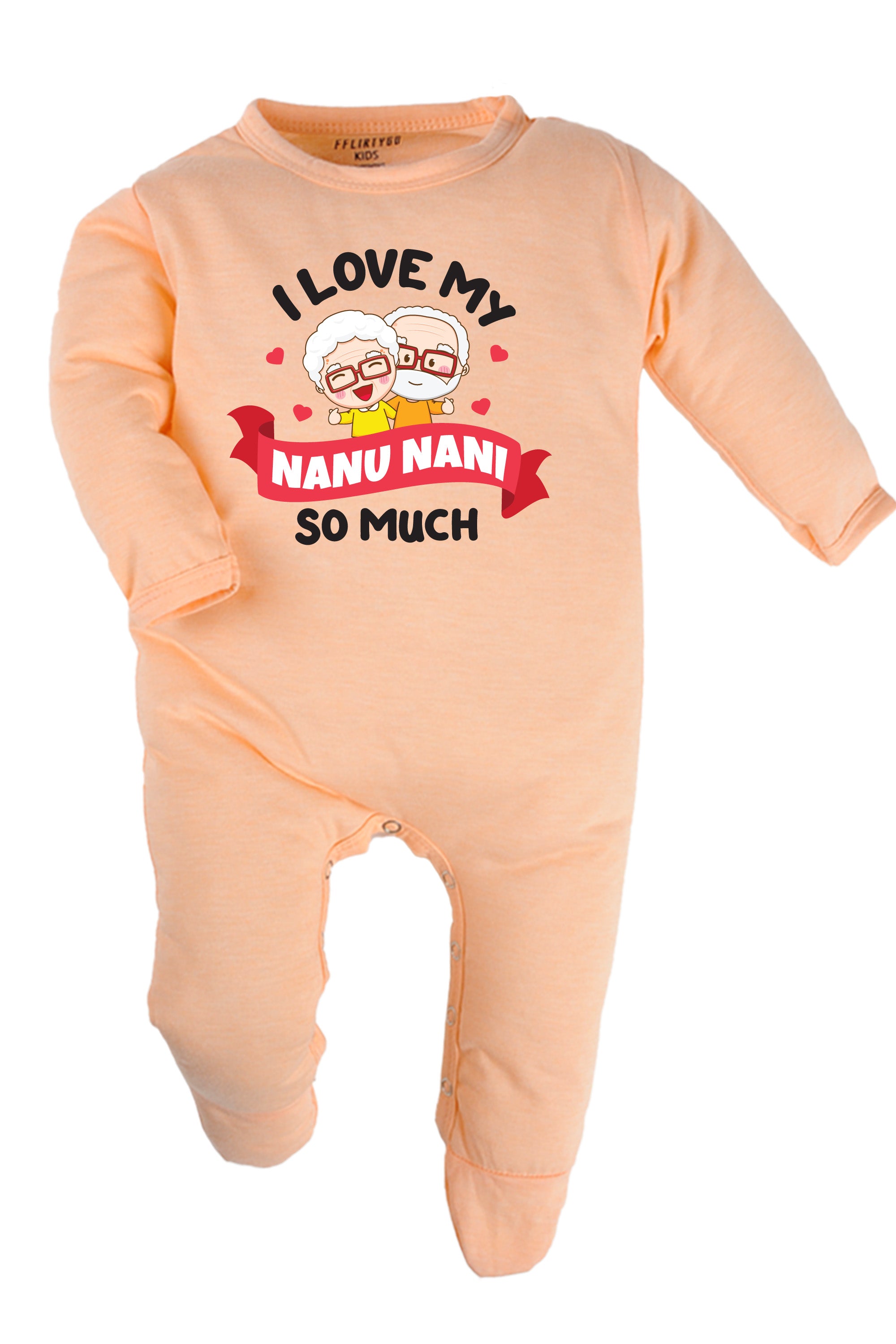 I Love My Nanu Nani So Much Baby Romper | Onesies