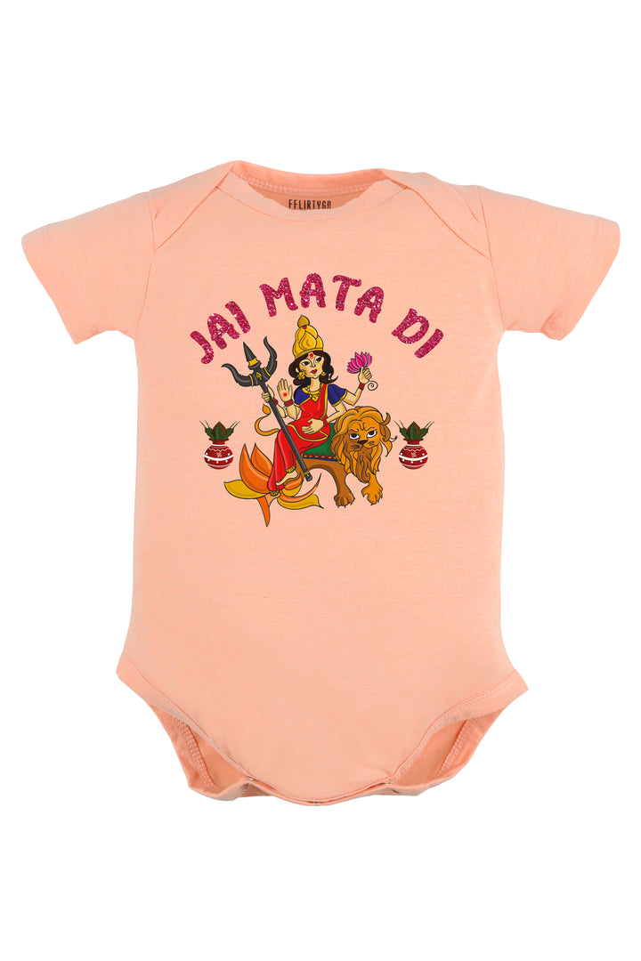 Jai Mata Di With Glitter Baby Romper | Onesies