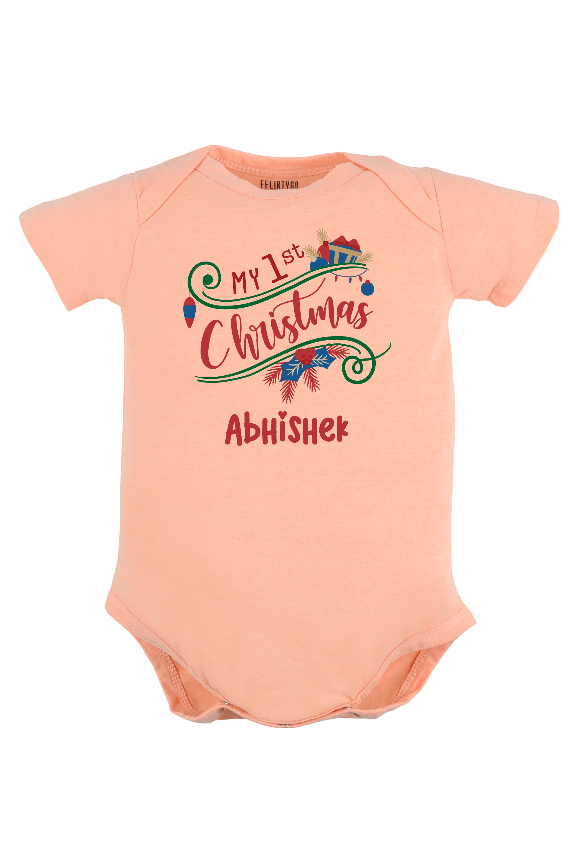 My 1st Christmas Baby Romper | Onesies w/ Custom Name