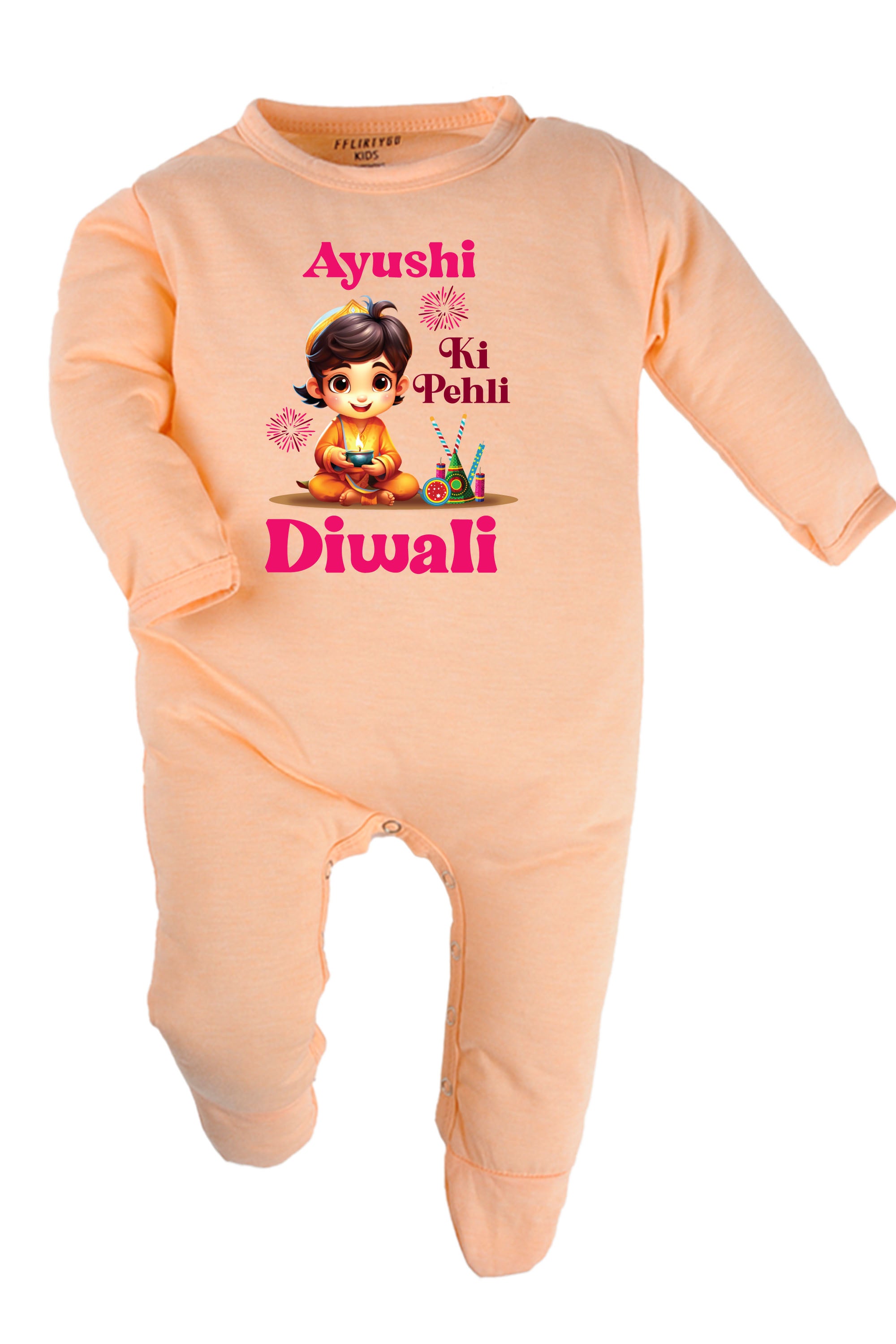 Meri Pehli Diwali Baby Romper | Onesies w/ Custom Name