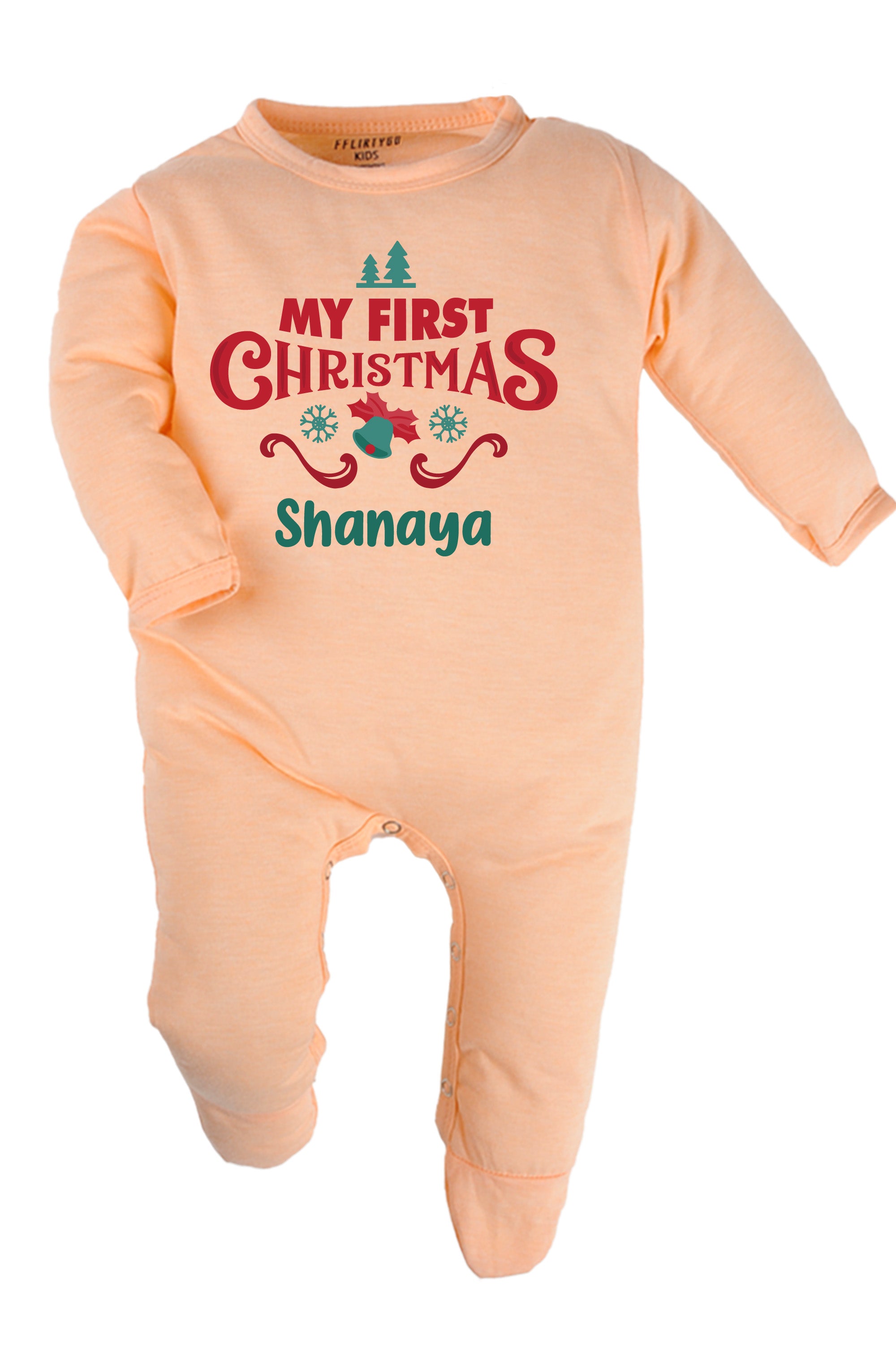 My First Christmas Baby Romper | Onesies w/ Custom Name