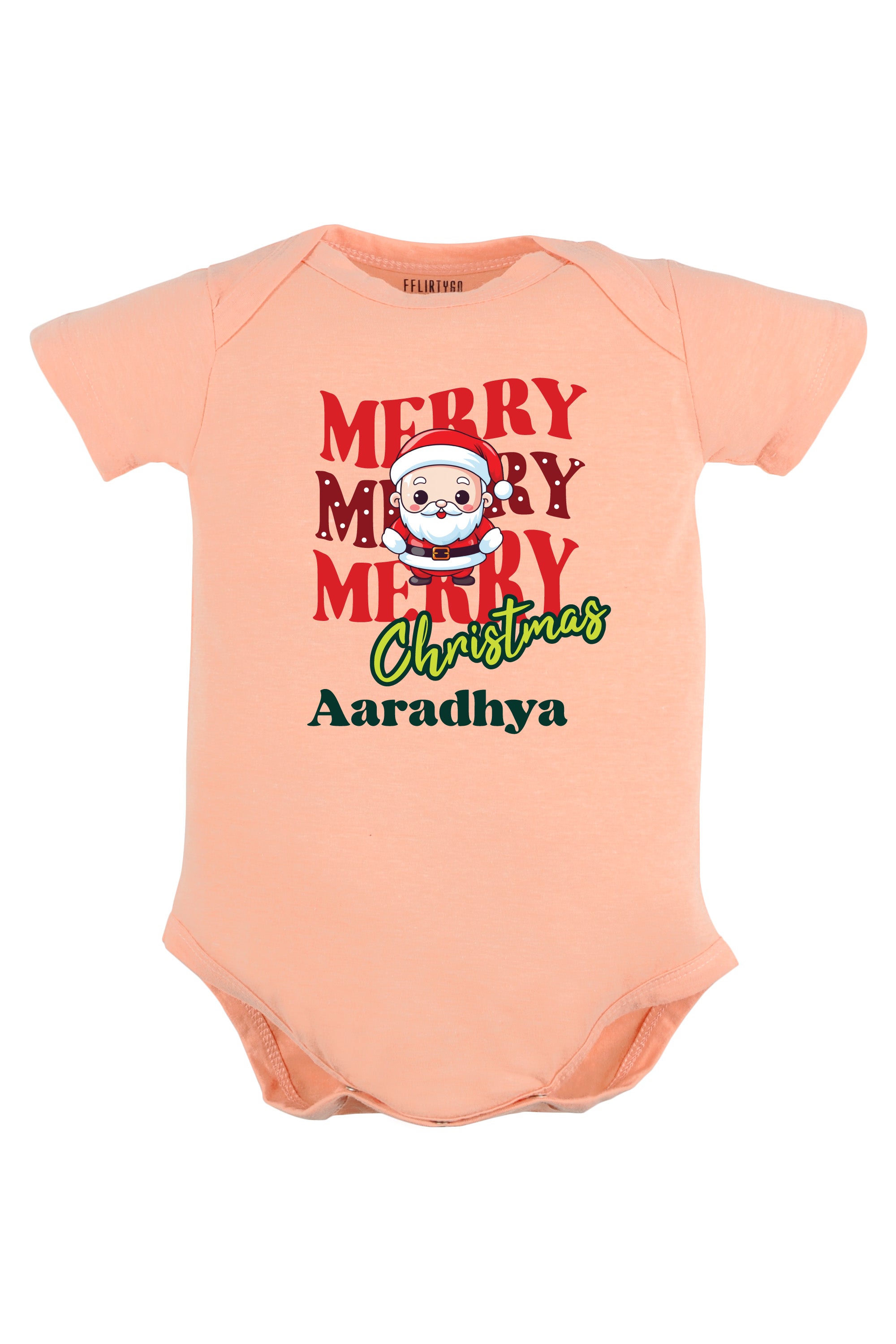 Merry Merry Merry  Christmas Baby Romper | Onesies w/ Custom Name