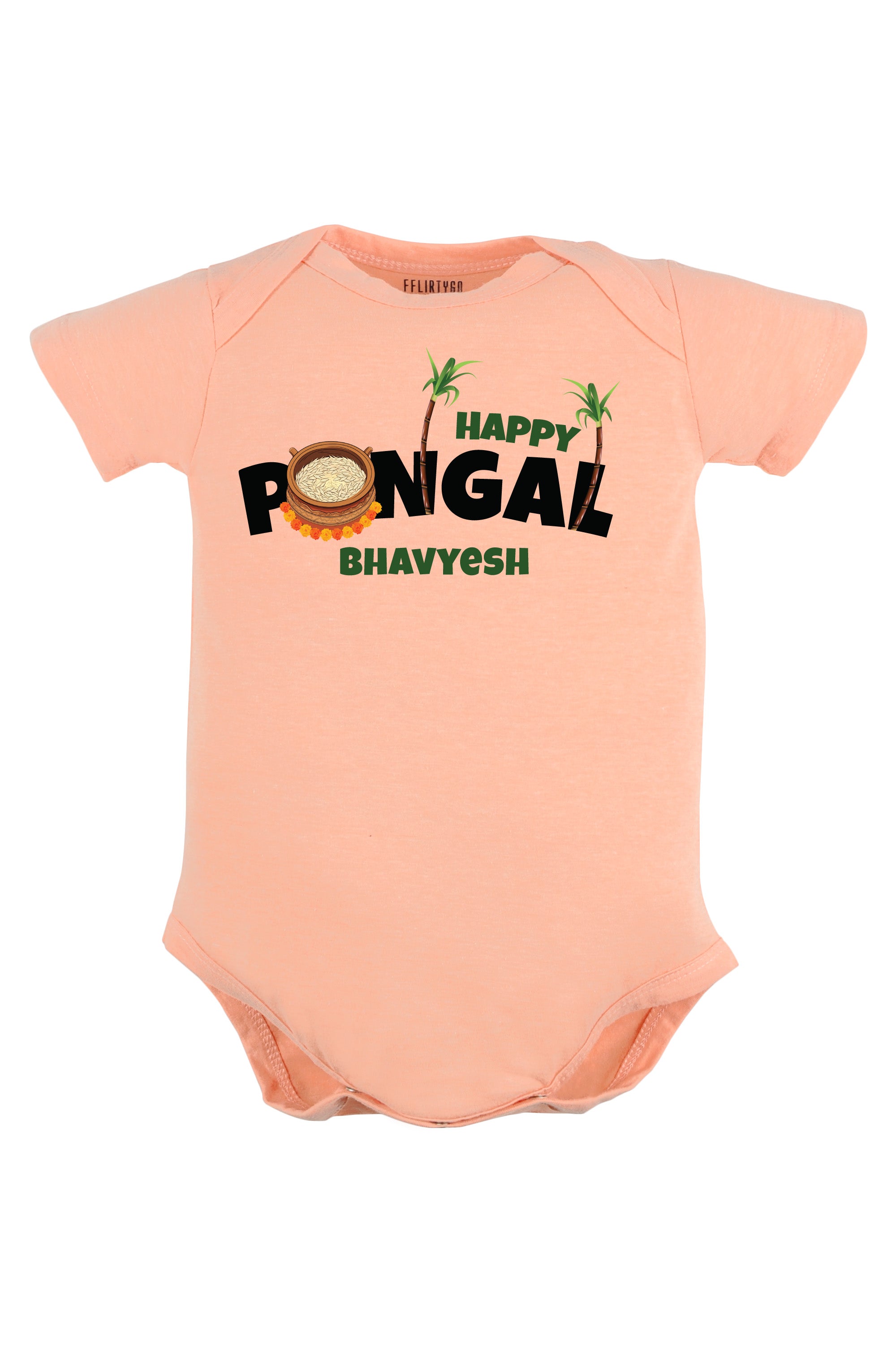 Happy Pongal Baby Romper | Onesies w/ Custom Name