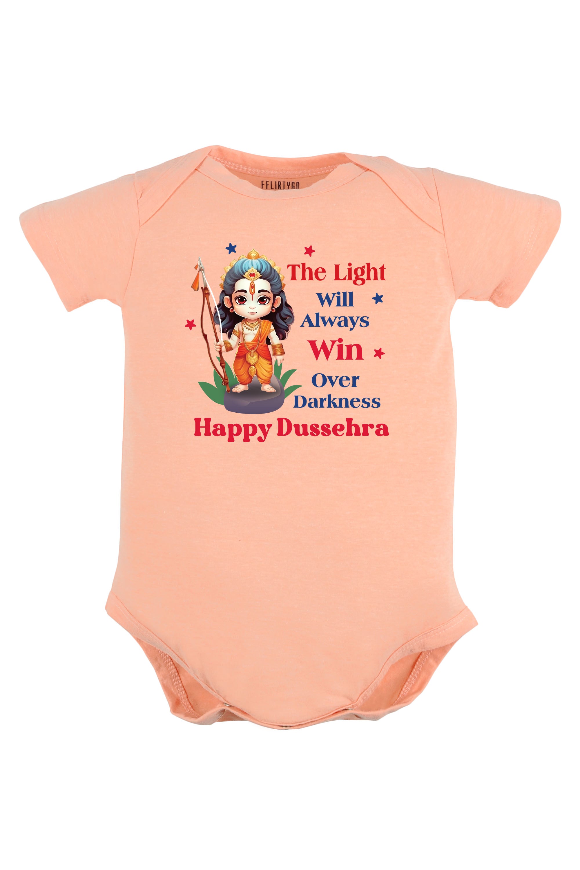 The Light Will Always Win Over Darkness Happy Dussehra Baby Romper | Onesies