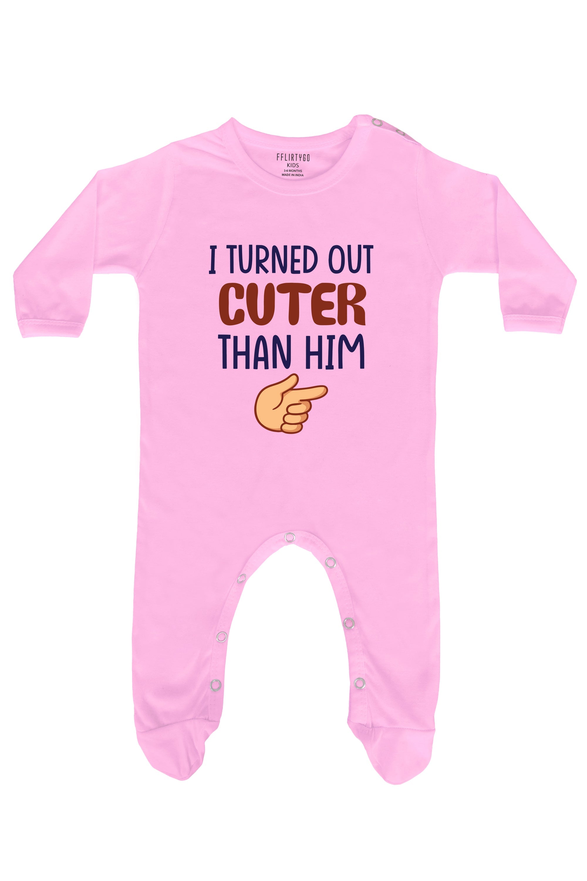 I Turned Out Cuter Than Him Baby Romper | Onesies