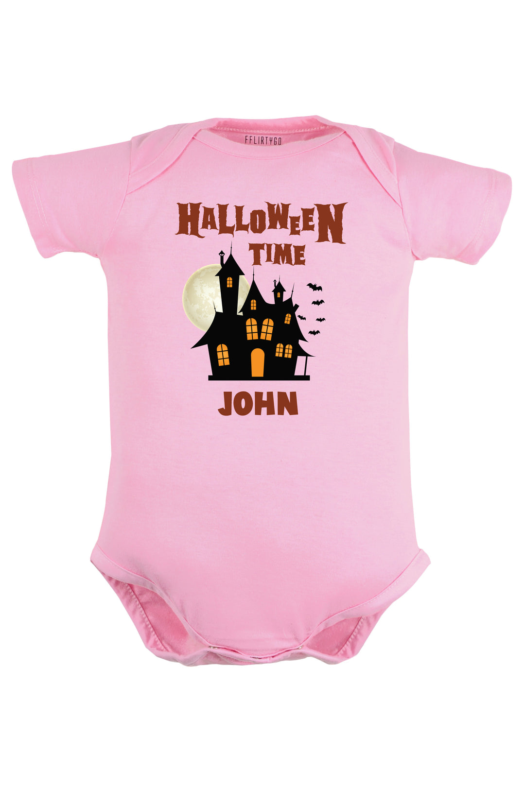 Halloween Time Baby Romper | Onesies w/ Custom Name