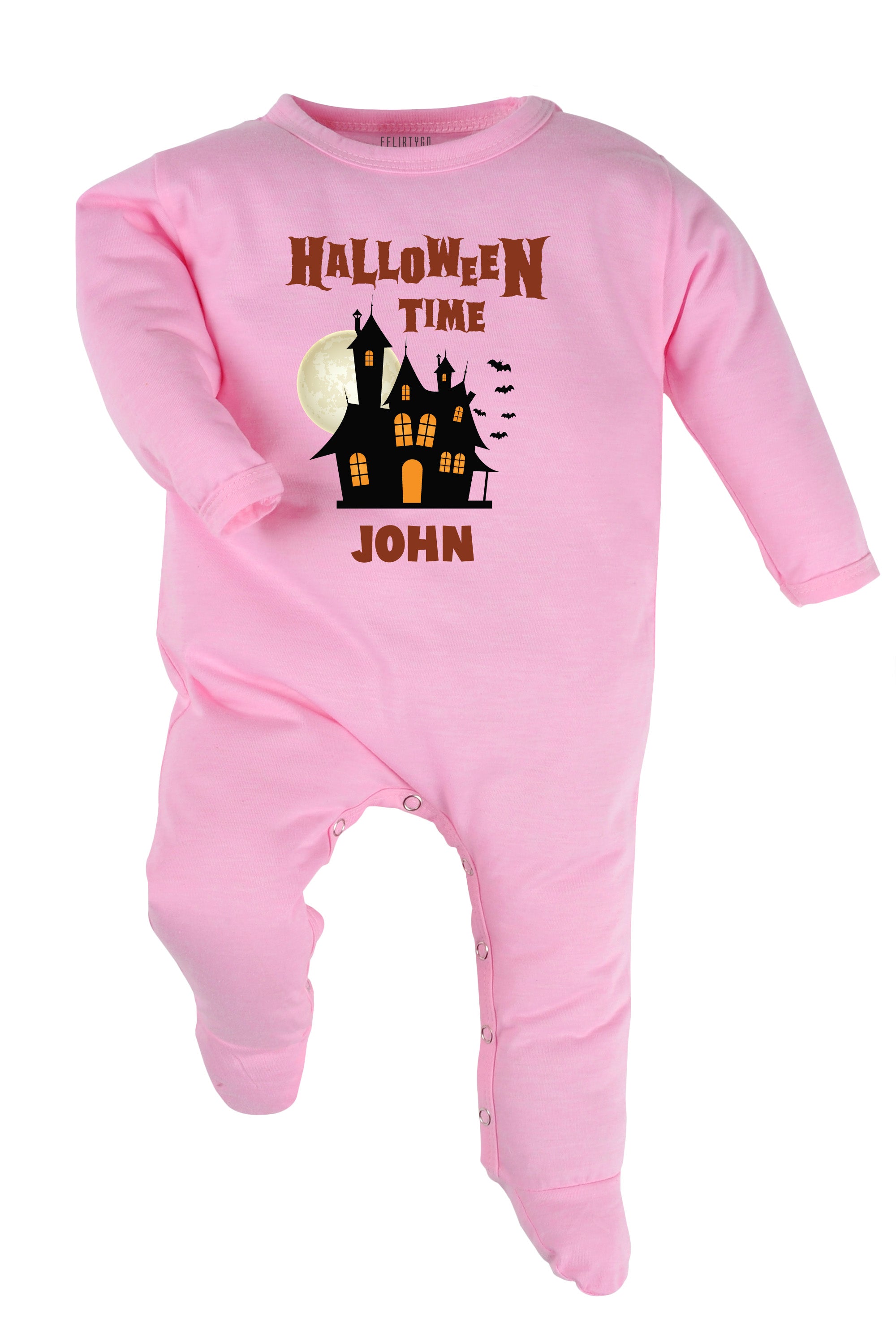 Halloween Time Baby Romper | Onesies w/ Custom Name