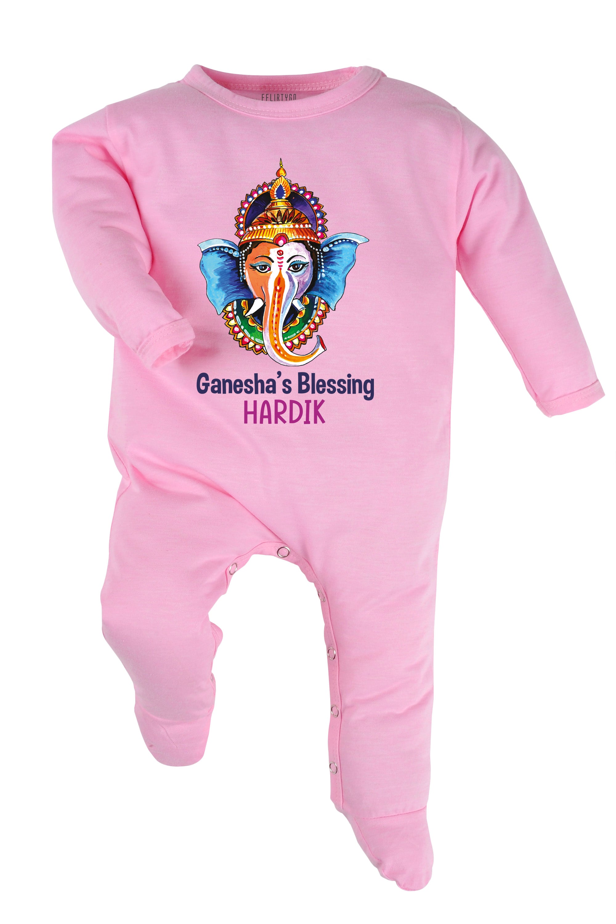 Ganesha's Blessing Baby Romper | Onesies w/ Custom Name