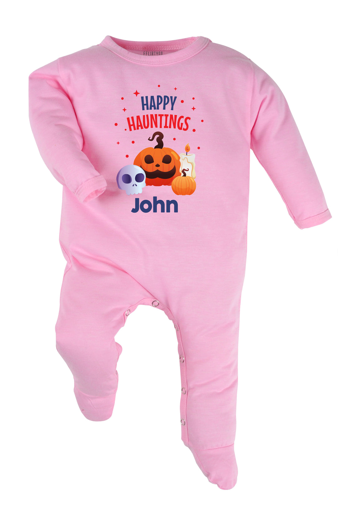 Happy Hauntings Baby Romper | Onesies w/ Custom Name