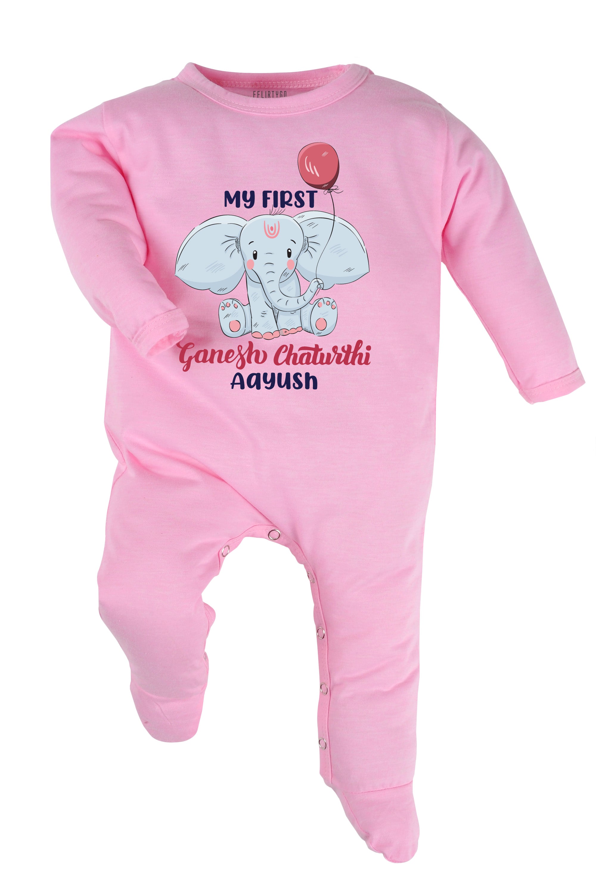 My First Ganesh Chaturthi Baby Romper | Onesies w/ Custom Name