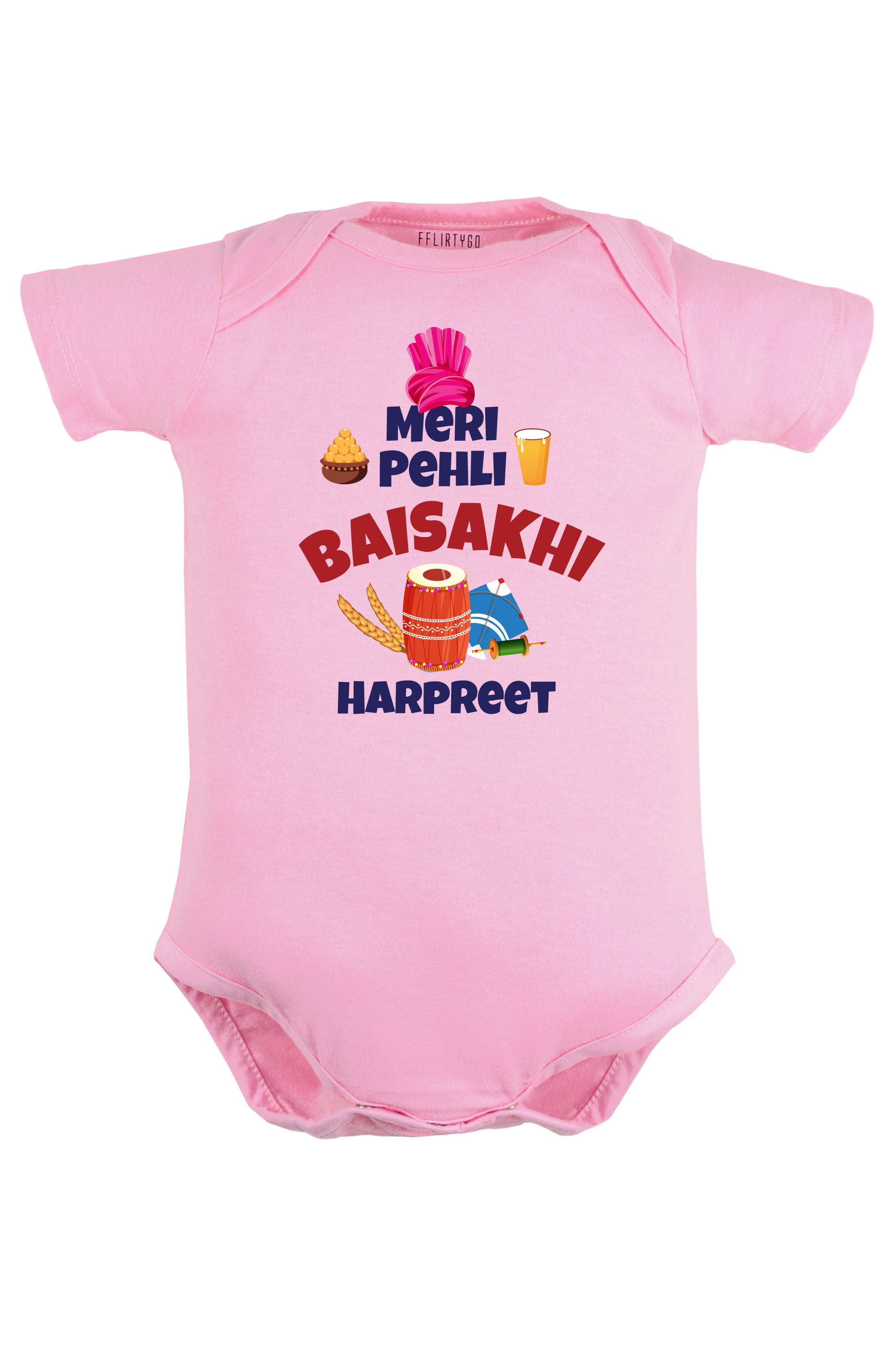 Meri Pehli Baisakhi Baby Romper | Onesies w/ Custom Name