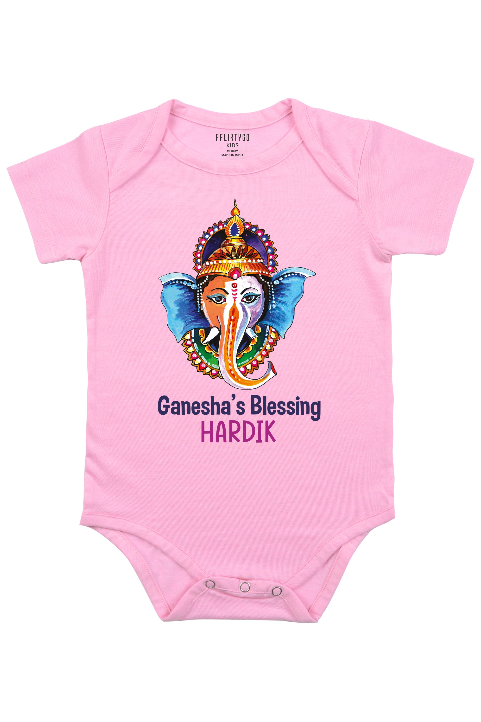 Ganesha's Blessing Baby Romper | Onesies w/ Custom Name