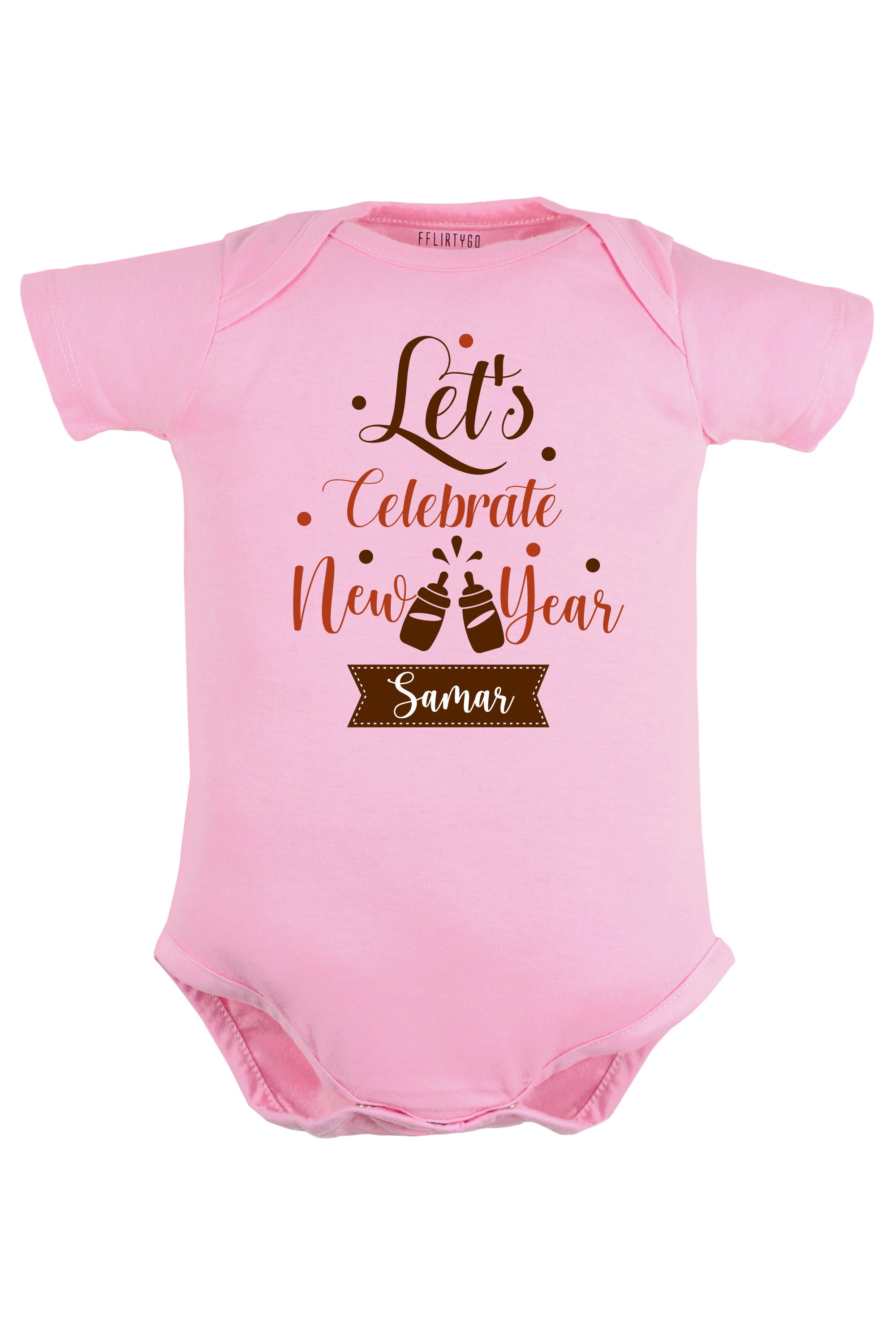 Let's Celebrate New Year Baby Romper | Onesies w/ Custom Name