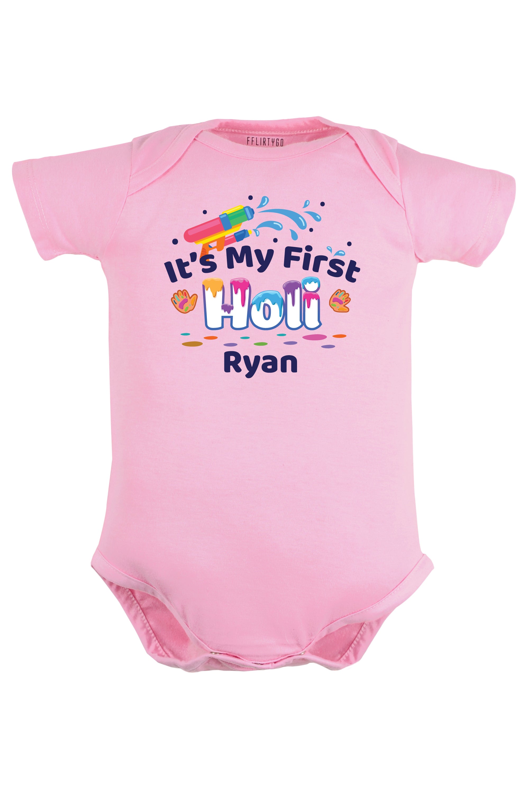 It's My First Holi Baby Romper | Onesies w/ Custom Name