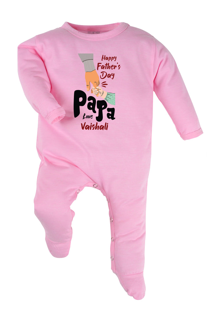 Happy Father's Day Papa Baby Romper | Onesies w/ Custom Name