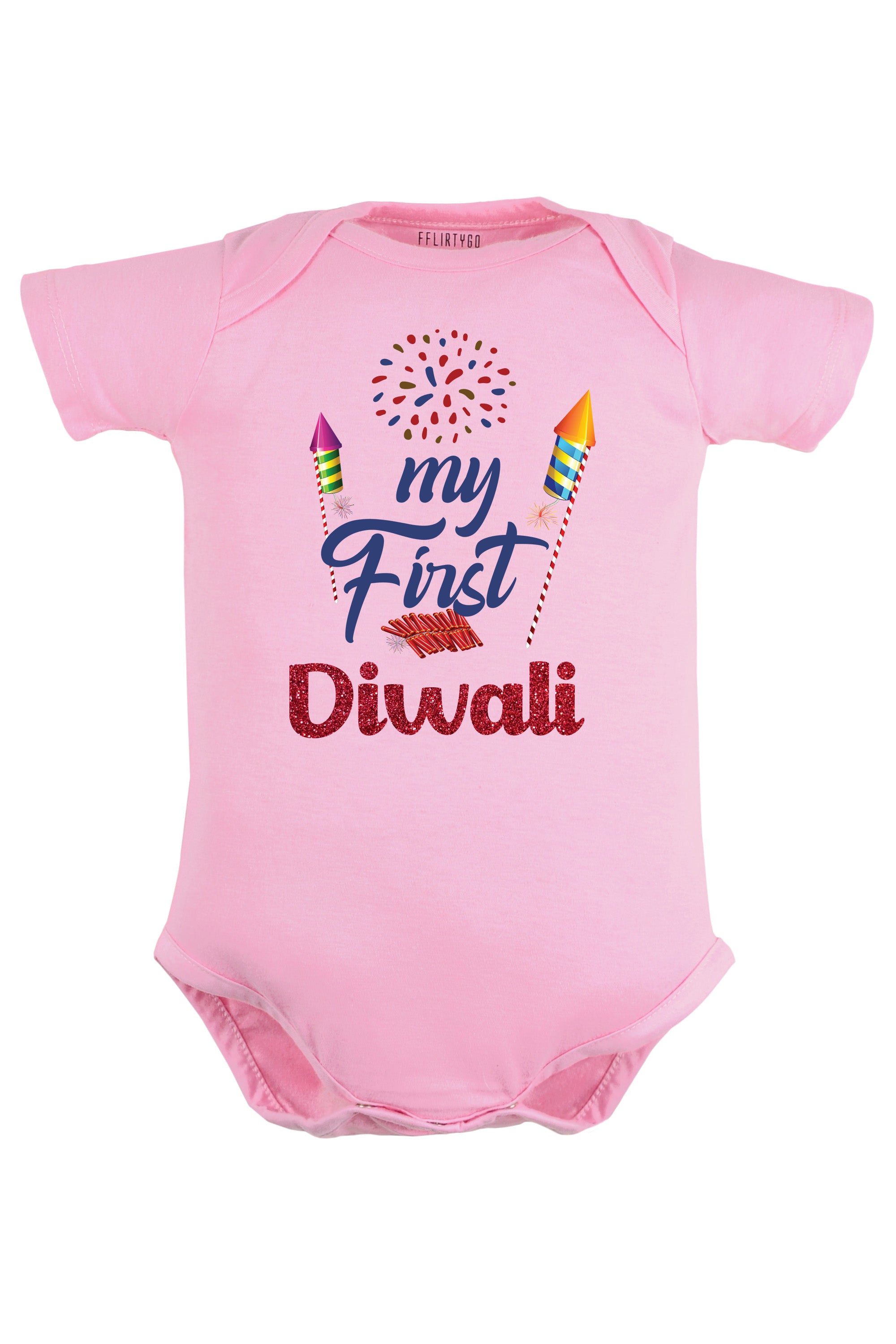 My First Diwali With Glitter Baby Romper | Onesies