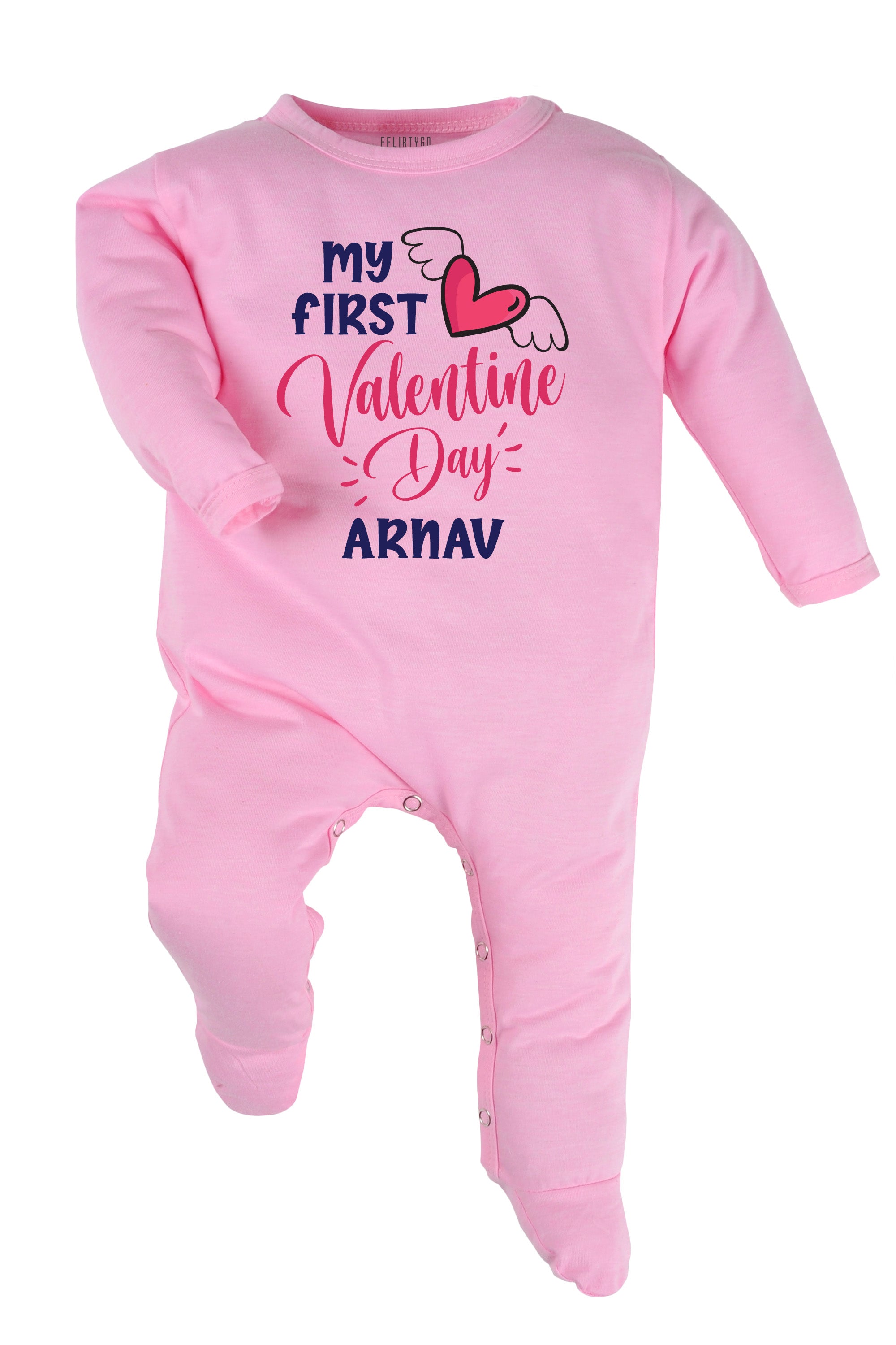 My First Valentine Day Baby Romper | Onesies w/ Custom Name