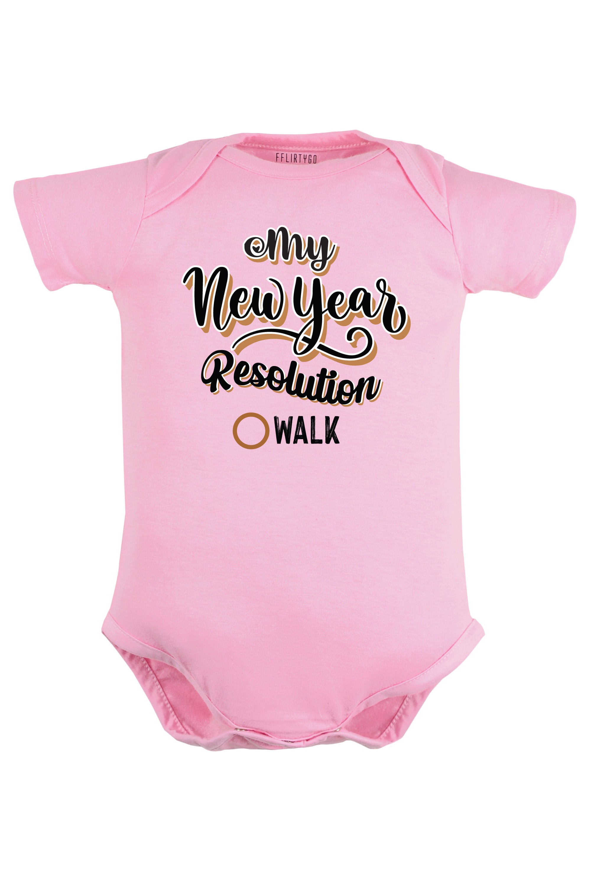 My New Year Resolution Walk Baby Romper | Onesies