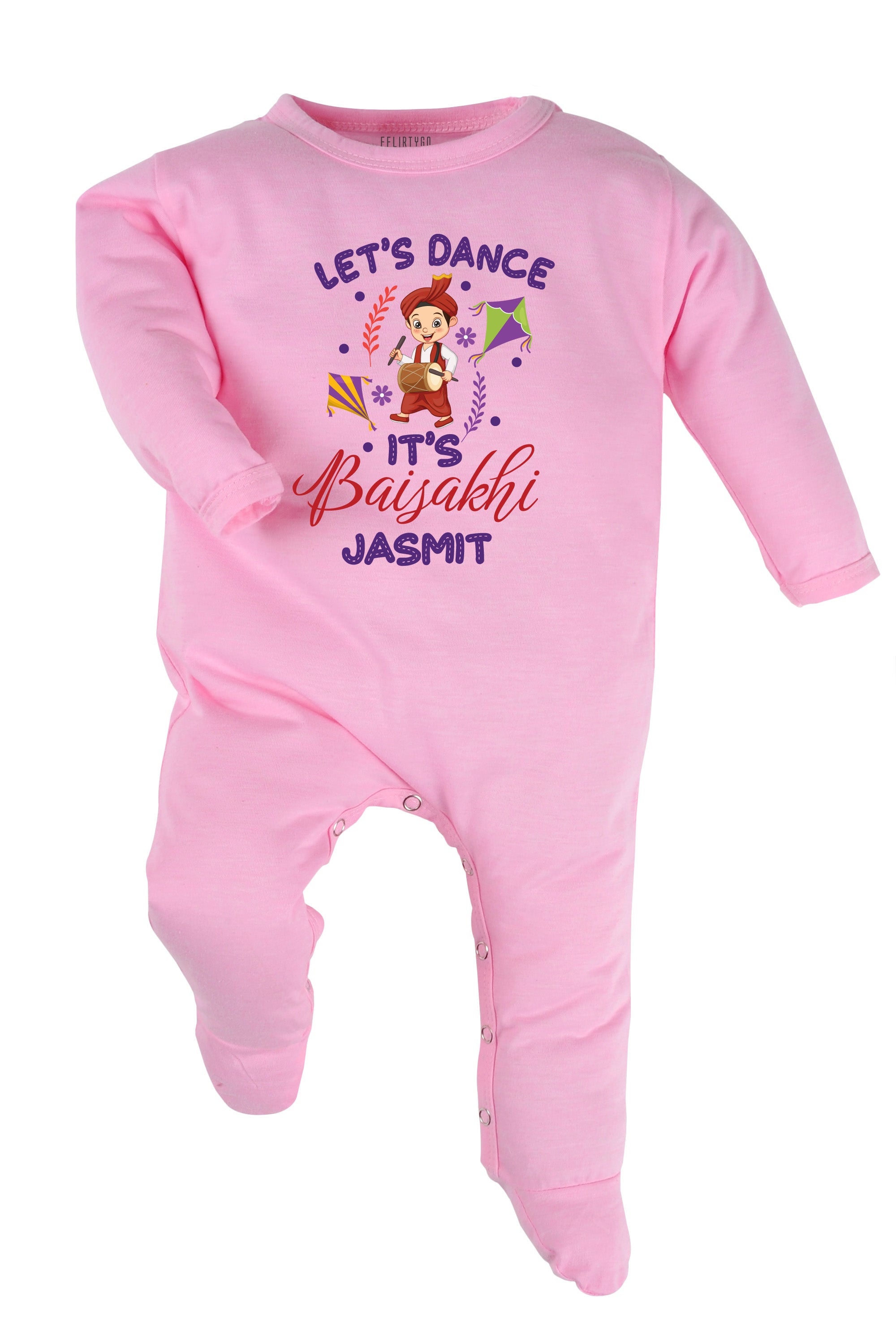 Let's Dance It's Baisakhi Baby Romper | Onesies w/ Custom Name