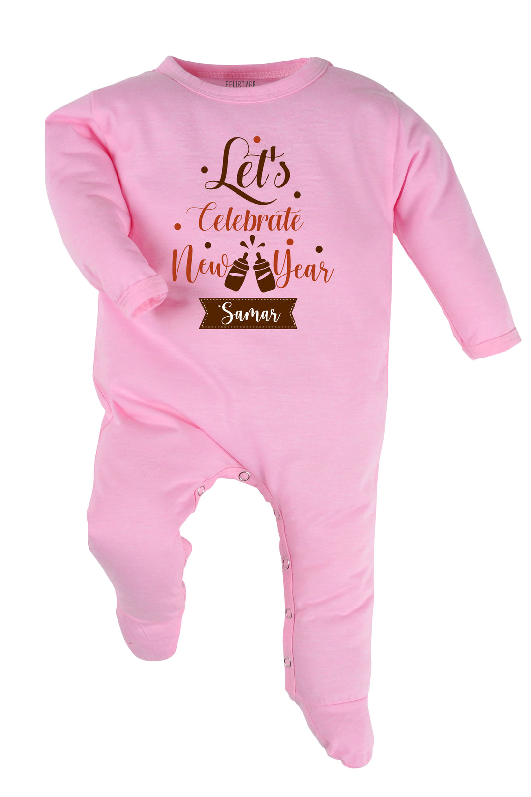 Let's Celebrate New Year Baby Romper | Onesies w/ Custom Name