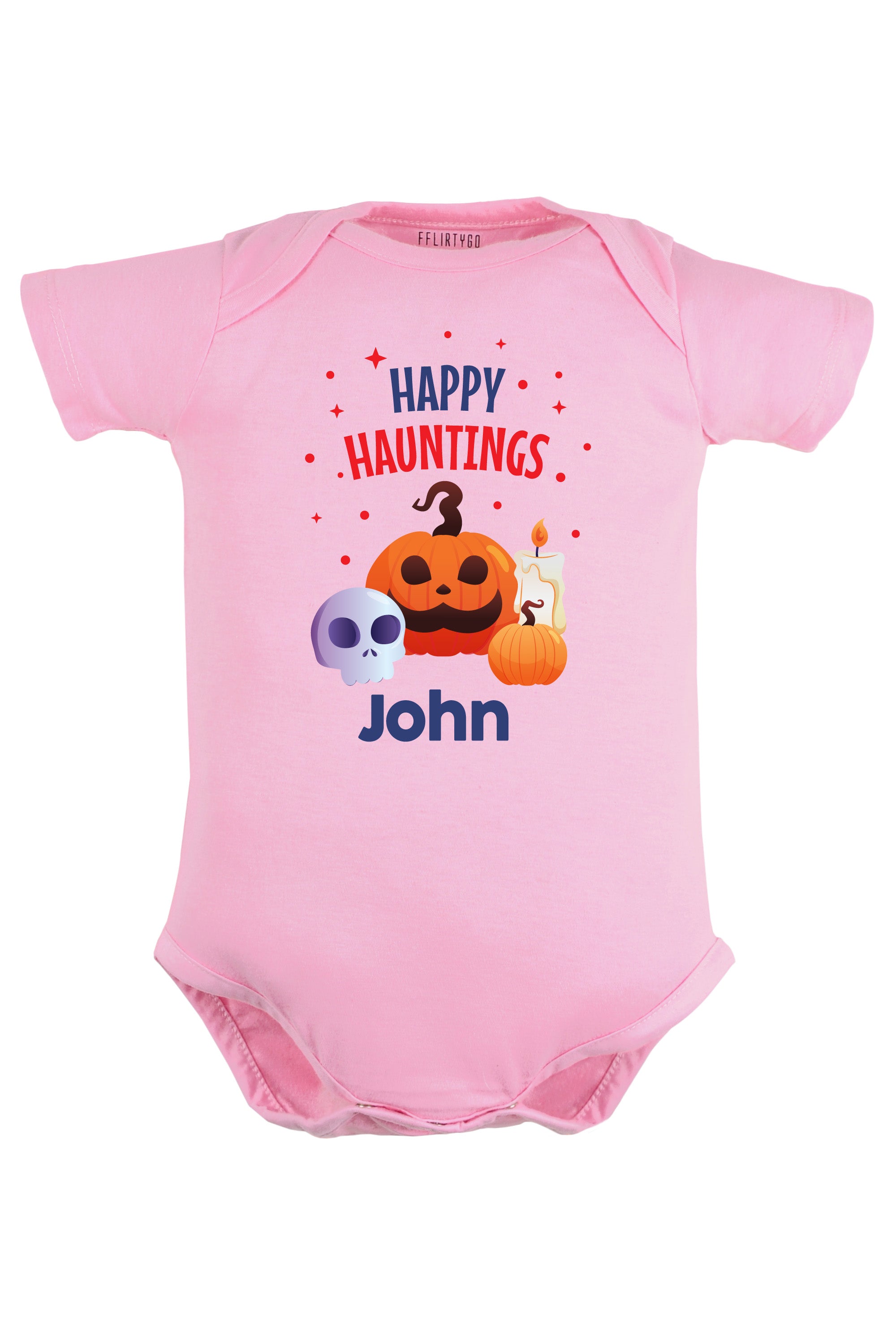 Happy Hauntings Baby Romper | Onesies w/ Custom Name