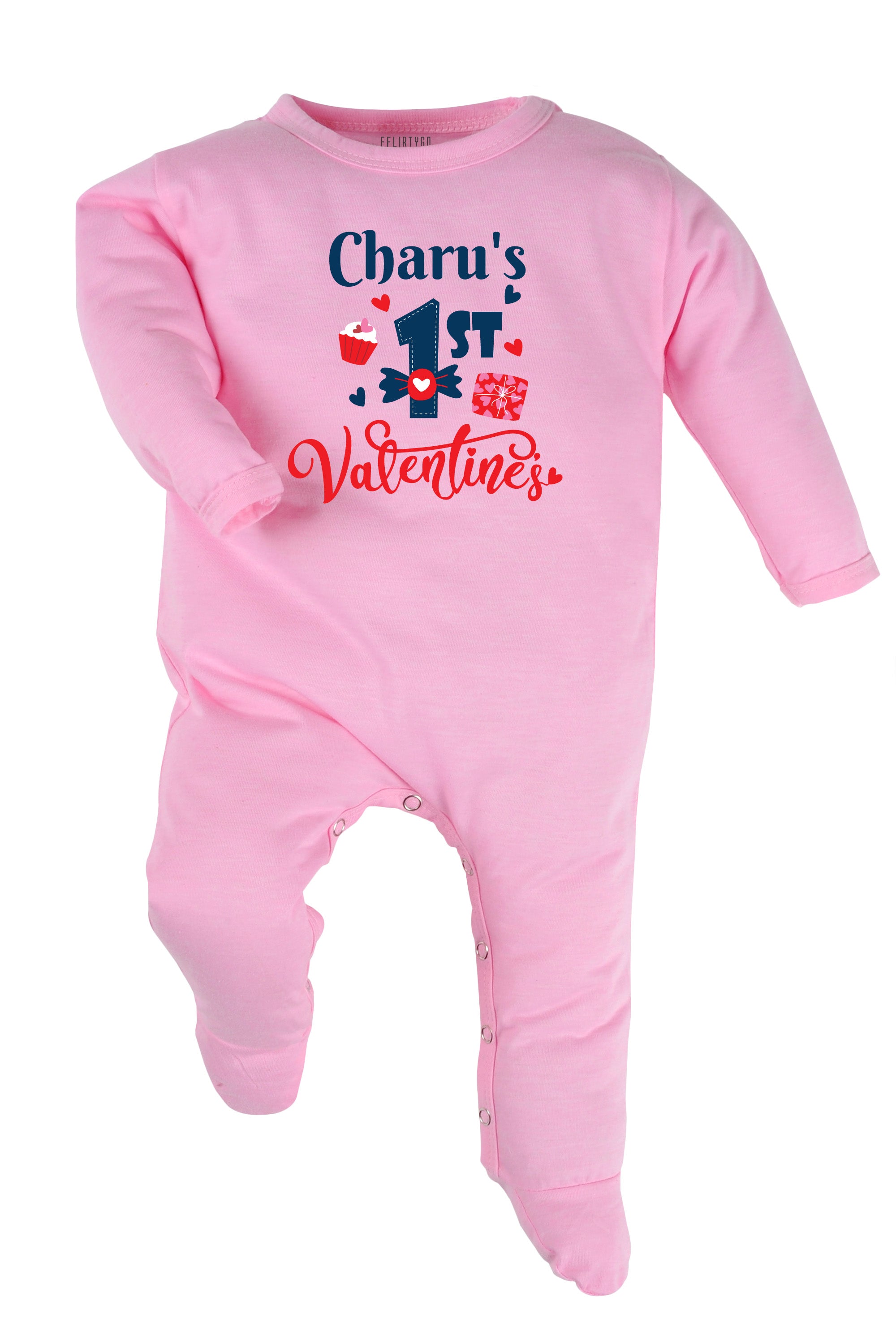 1st Valentine's Baby Romper | Onesies w/ Custom Name