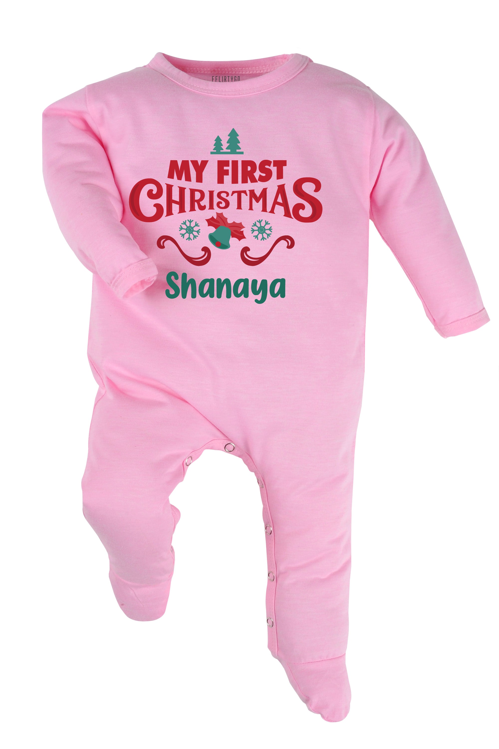 My First Christmas Baby Romper | Onesies w/ Custom Name