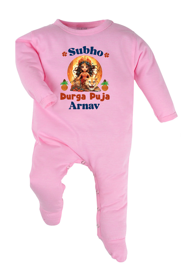 Subho Durga Puja Baby Romper | Onesies w/ Custom Name