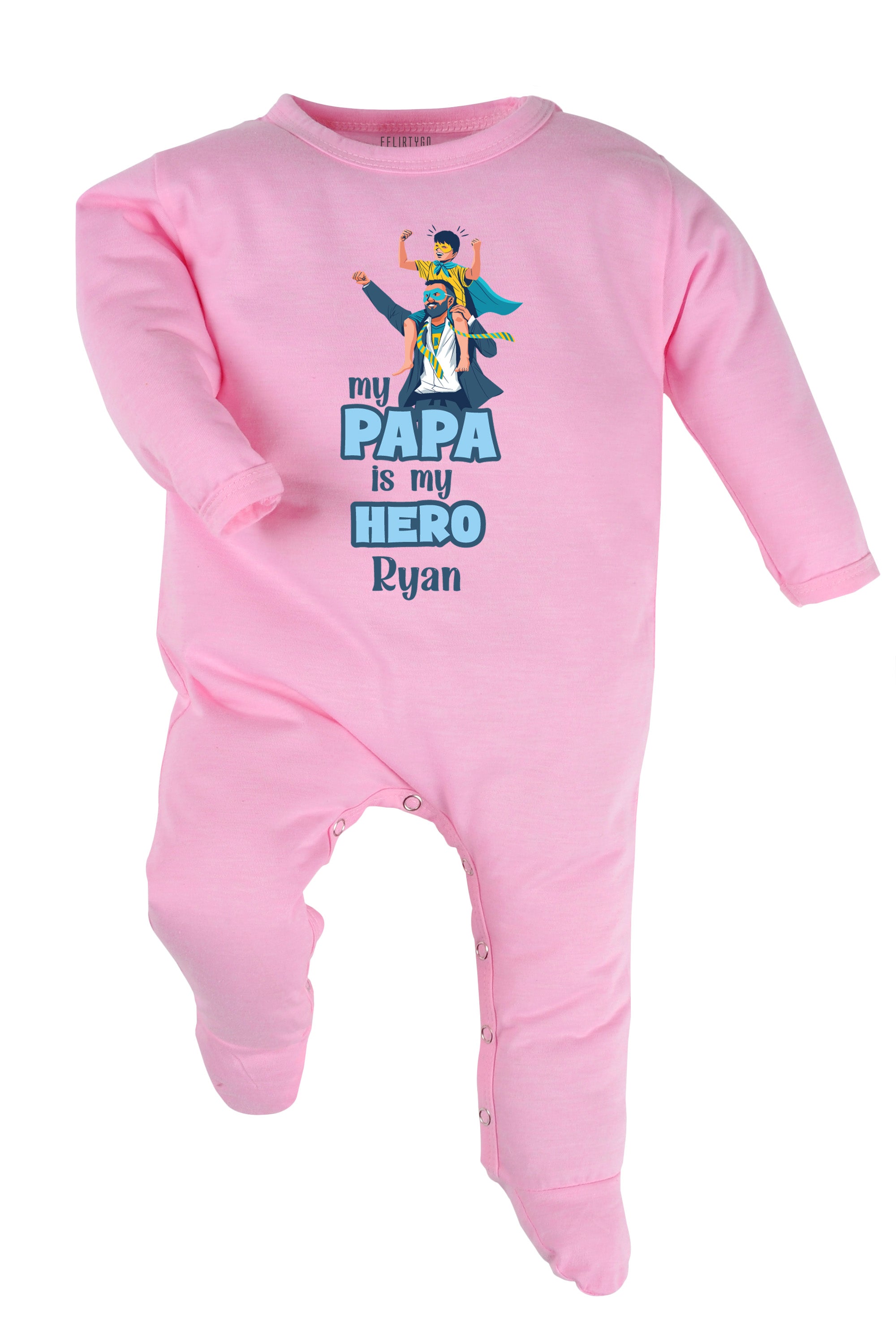 My Papa Is My Hero Baby Romper | Onesies w/ Custom Name