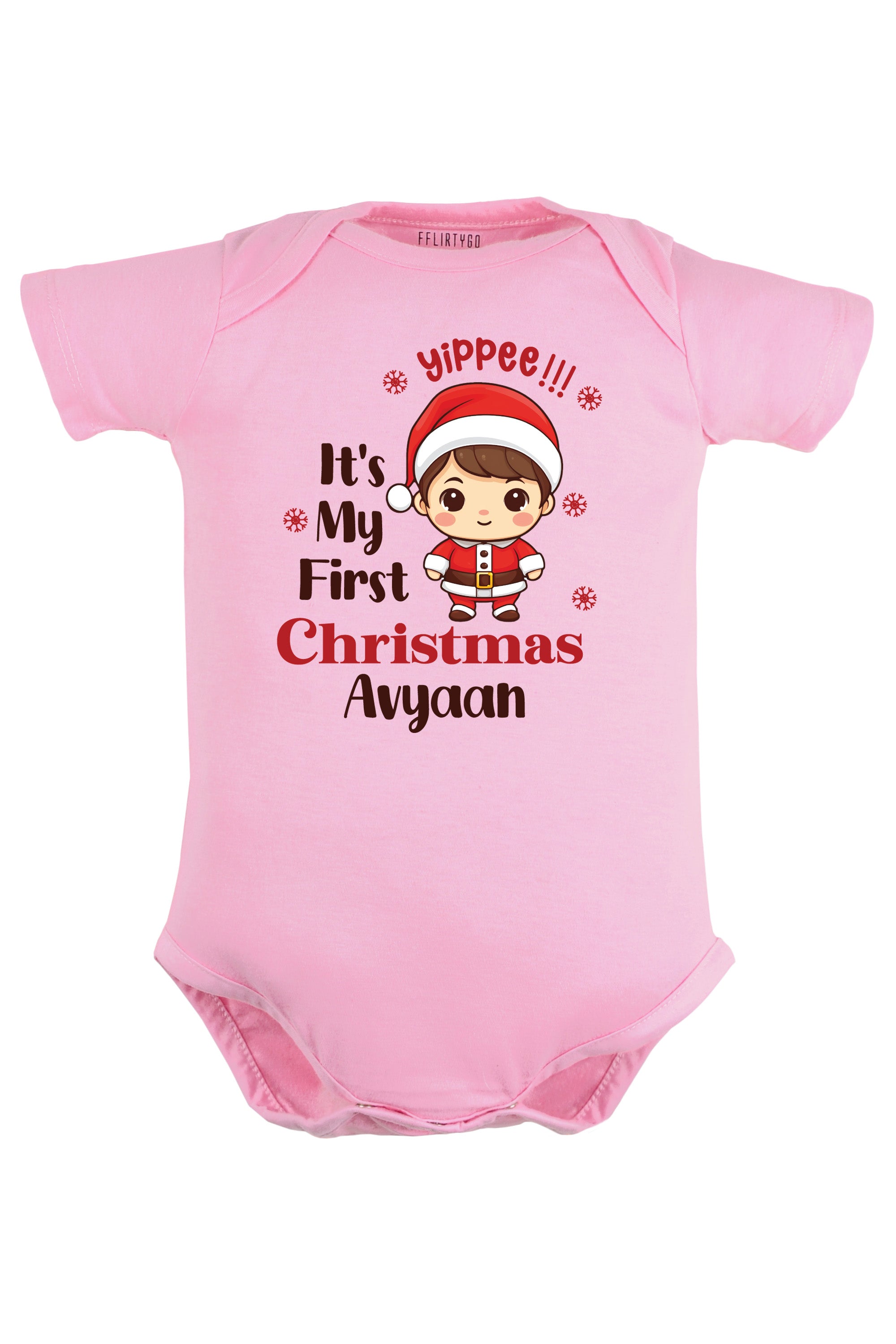 Yippee It's My First Christmas Baby Romper | Onesies w/ Custom Name