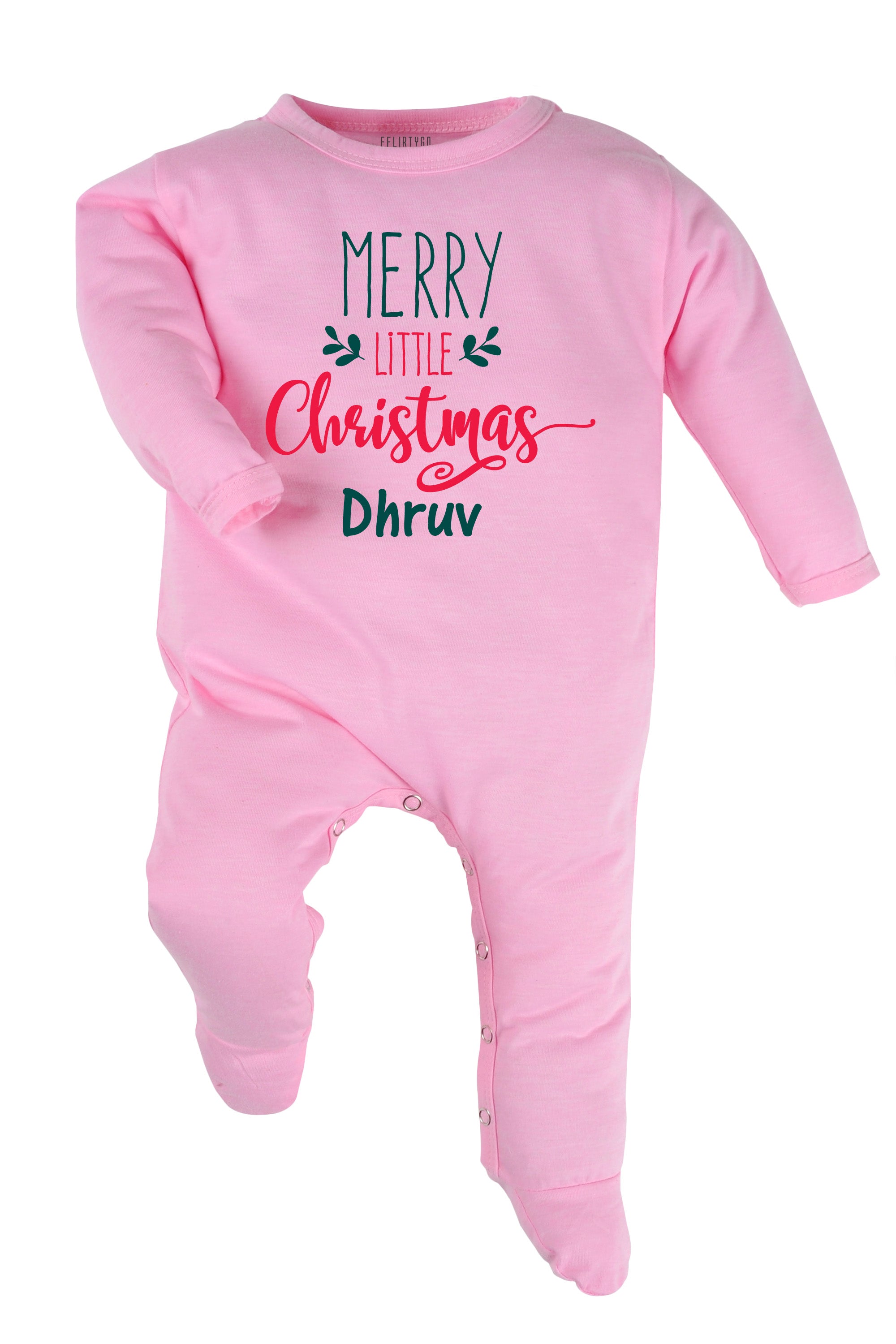 Merry Little Christmas Baby Romper | Onesies w/ Custom Name