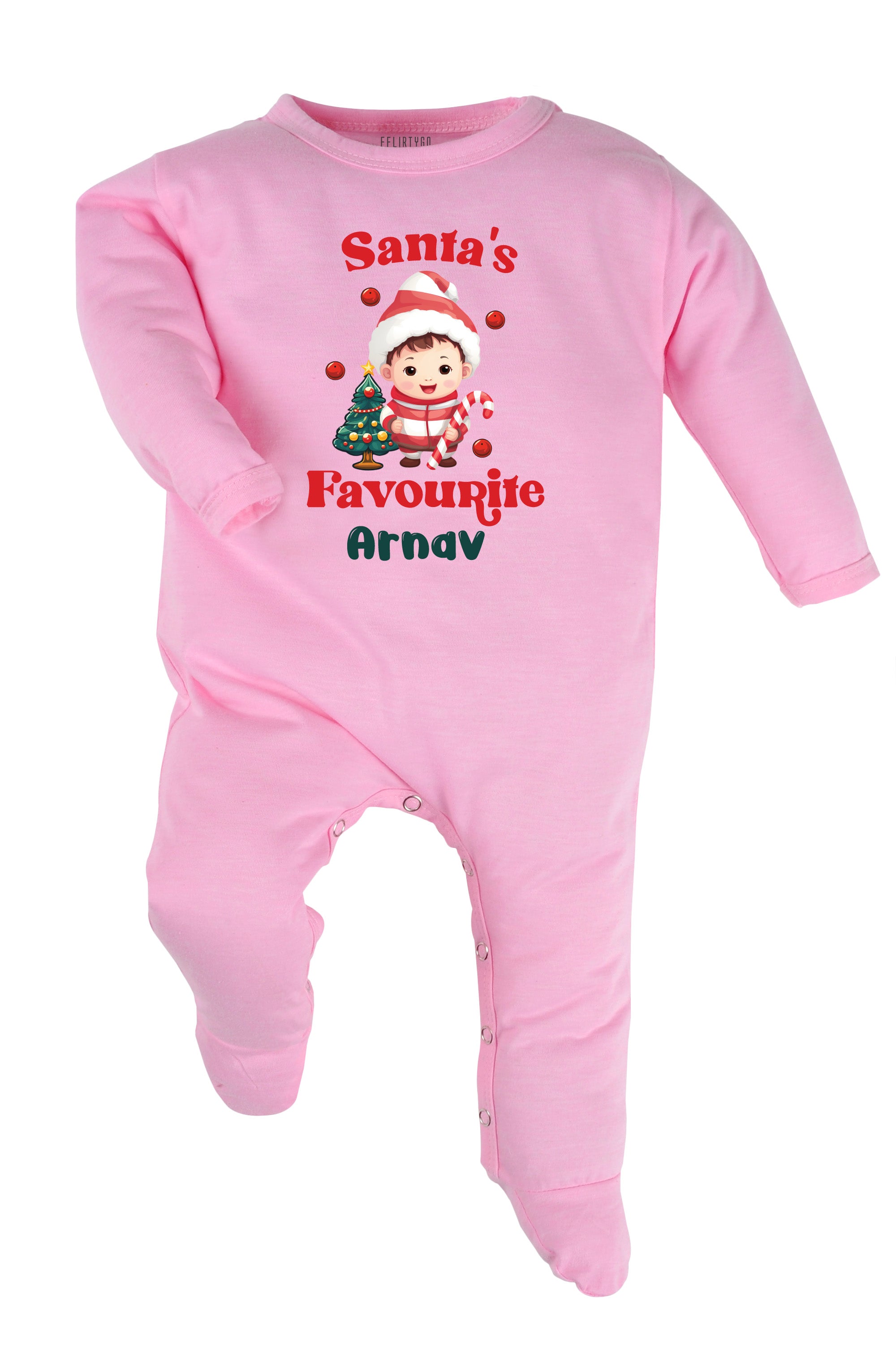 Santa's Favourite Baby Romper | Onesies w/ Custom Name