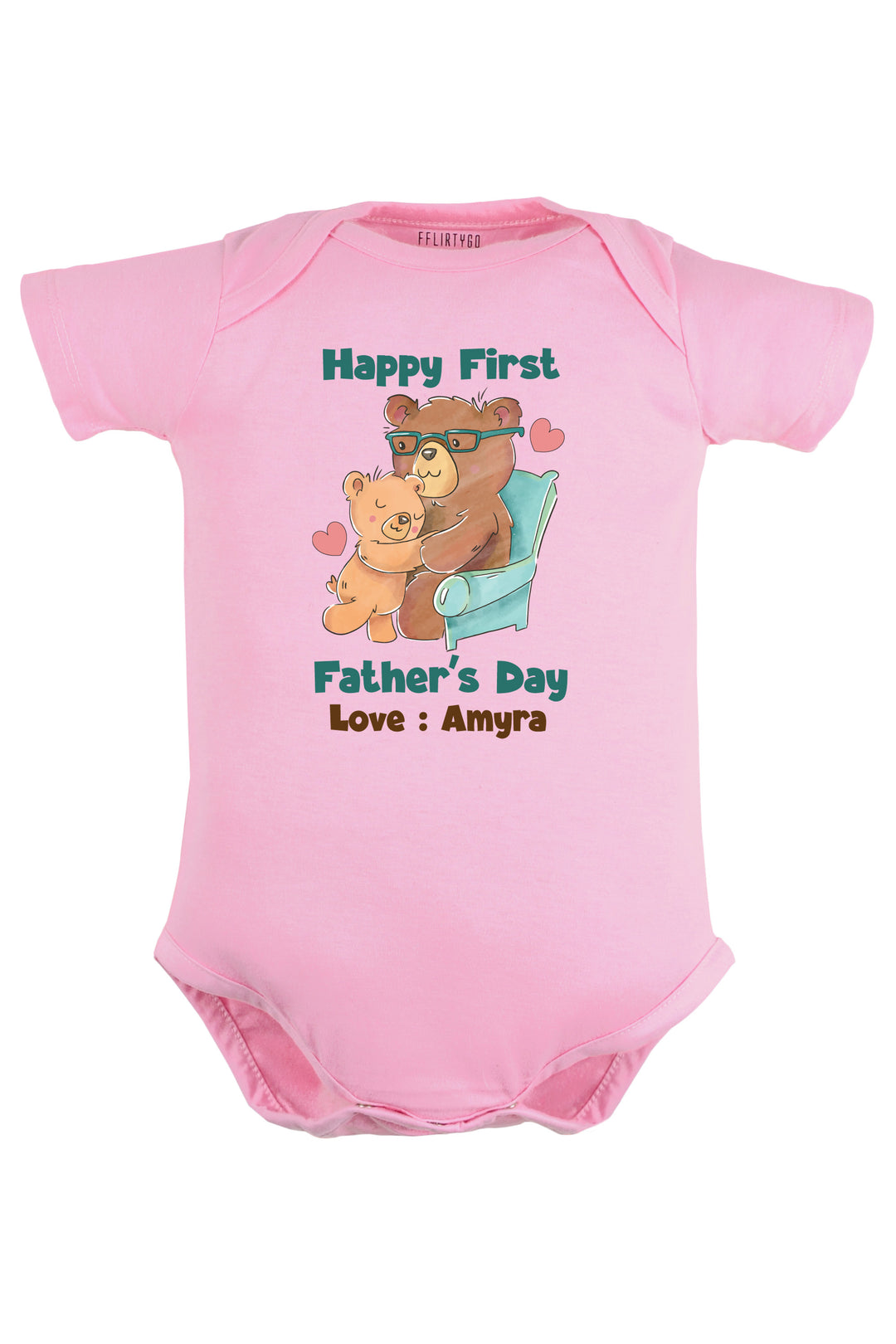 Happy First Father's Day Baby Romper | Onesies w/ Custom Name