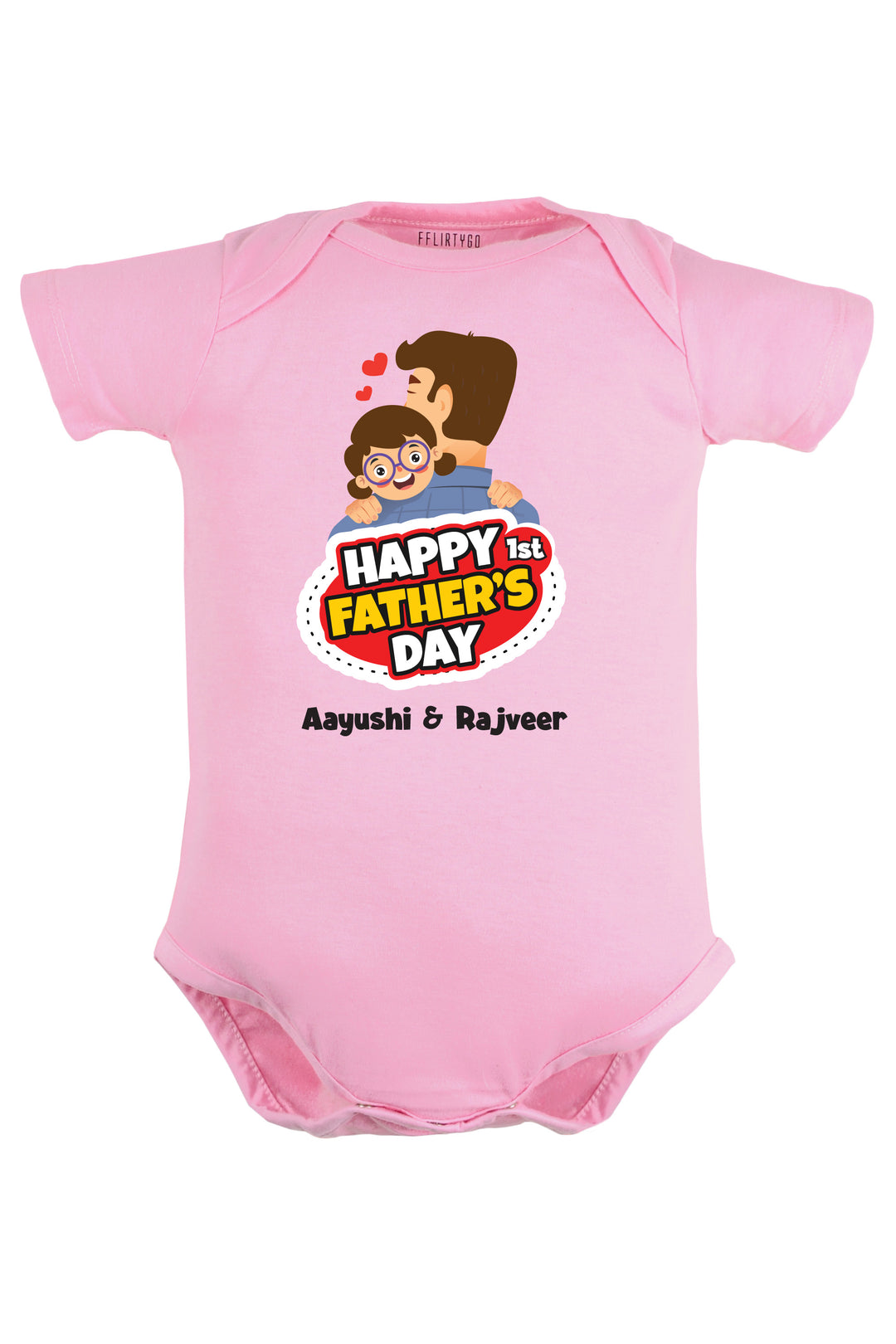 Happy 1st Father's Day Baby Romper | Onesies w/ Custom Name