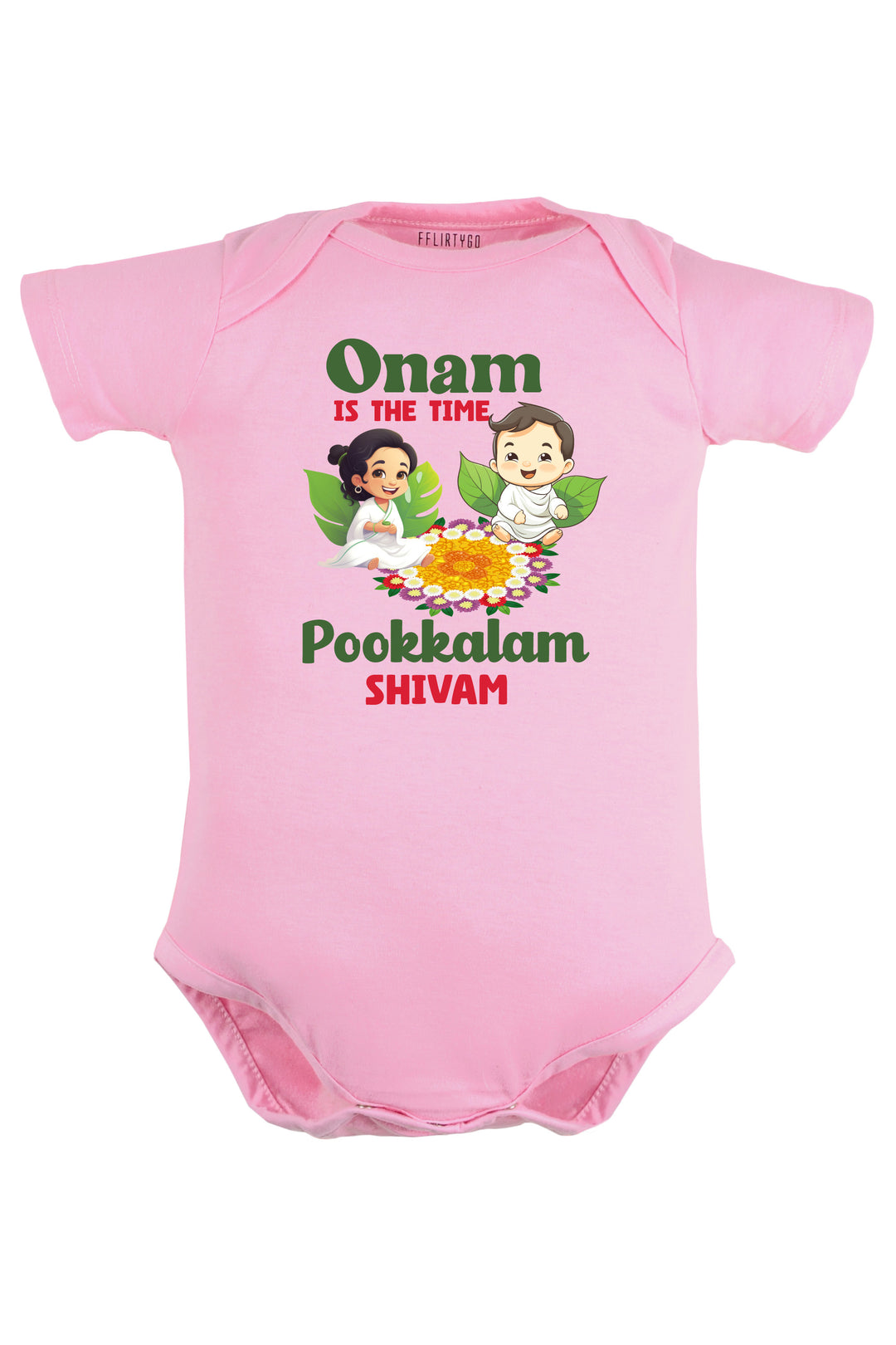 Onam Is The Time Pookkalam Baby Romper | Onesies w/ Custom Name