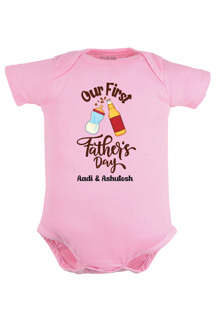 Our First Father's Day Baby Romper | Onesies w/ Custom Name