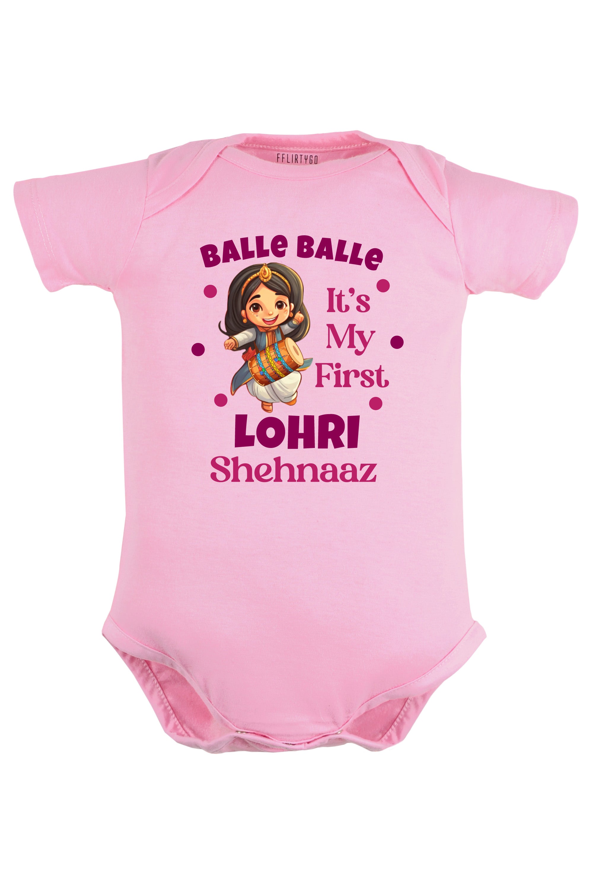 Balle Balle It's My First Lohri Baby Romper | Onesies w/ Custom Name