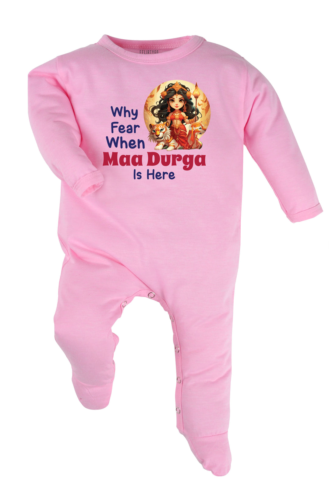 Why Fear When Maa Durga Is Here Baby Romper | Onesies