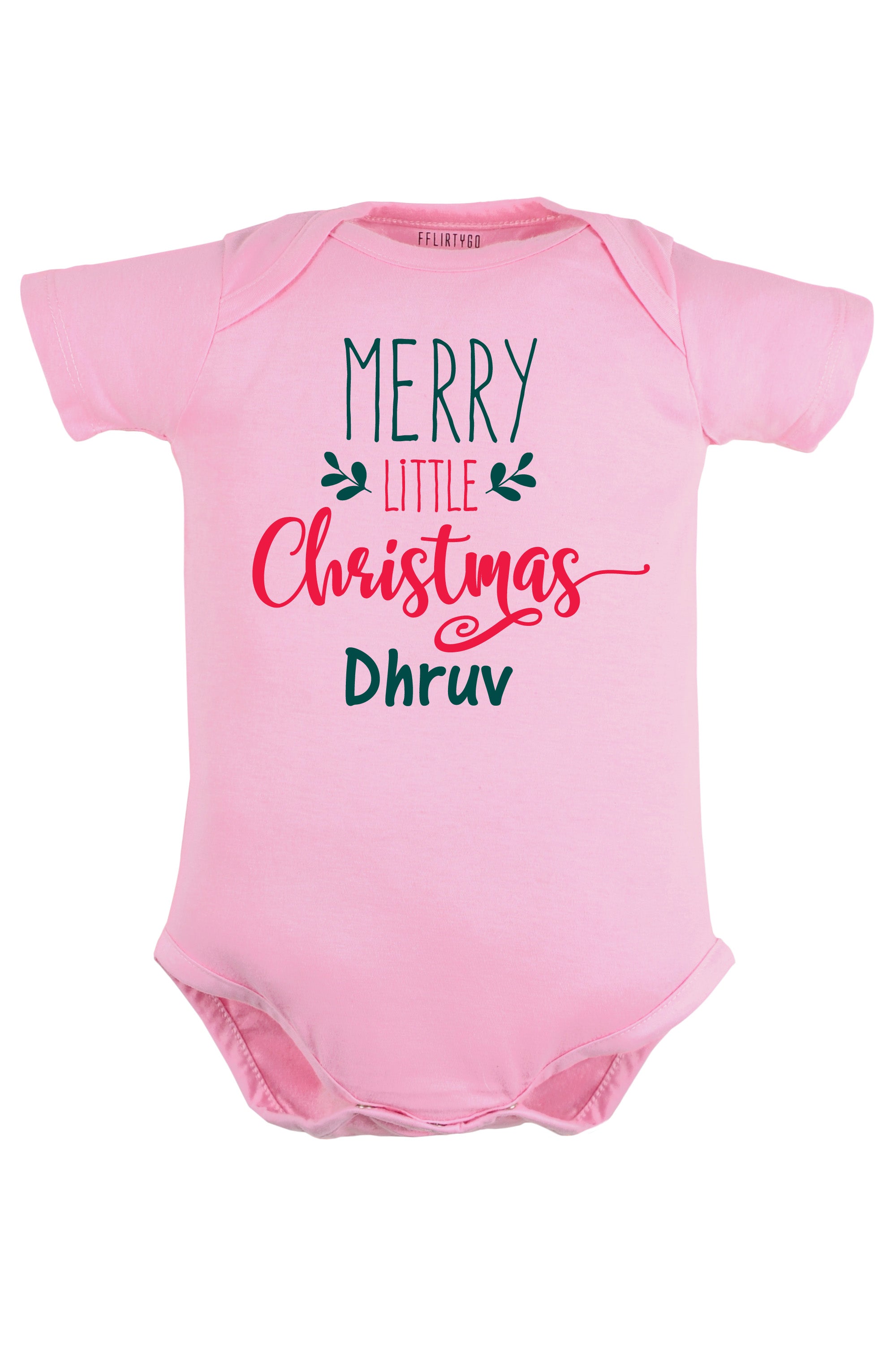 Merry Little Christmas Baby Romper | Onesies w/ Custom Name