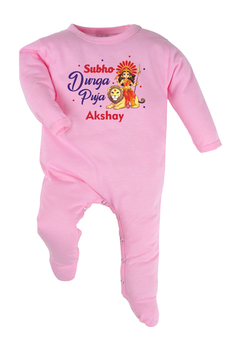 Subho Durga Puja Baby Romper | Onesies w/ Custom Name