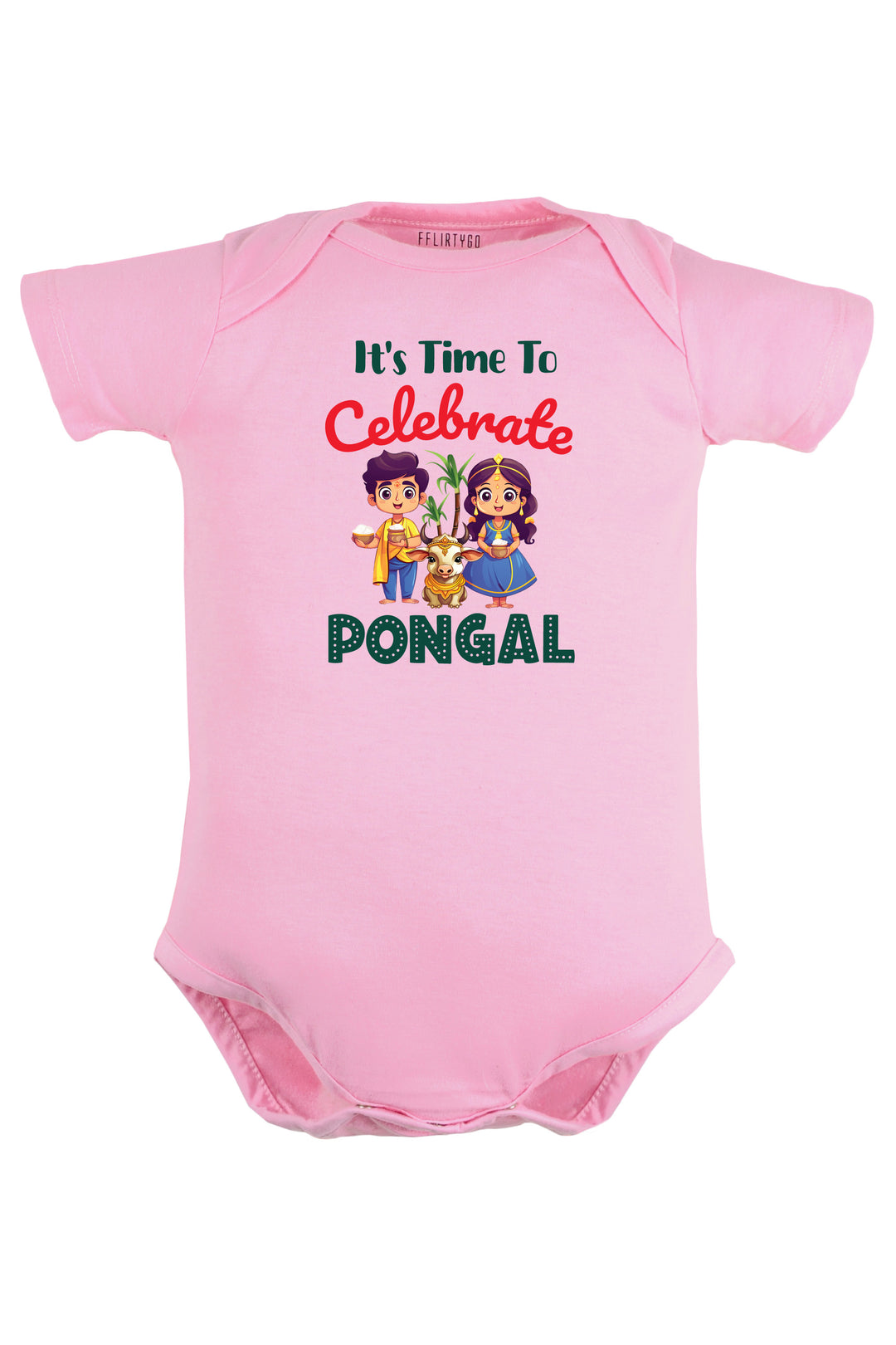 It's Time to Celebrate Pongal Baby Romper | Onesies w/ Custom Name