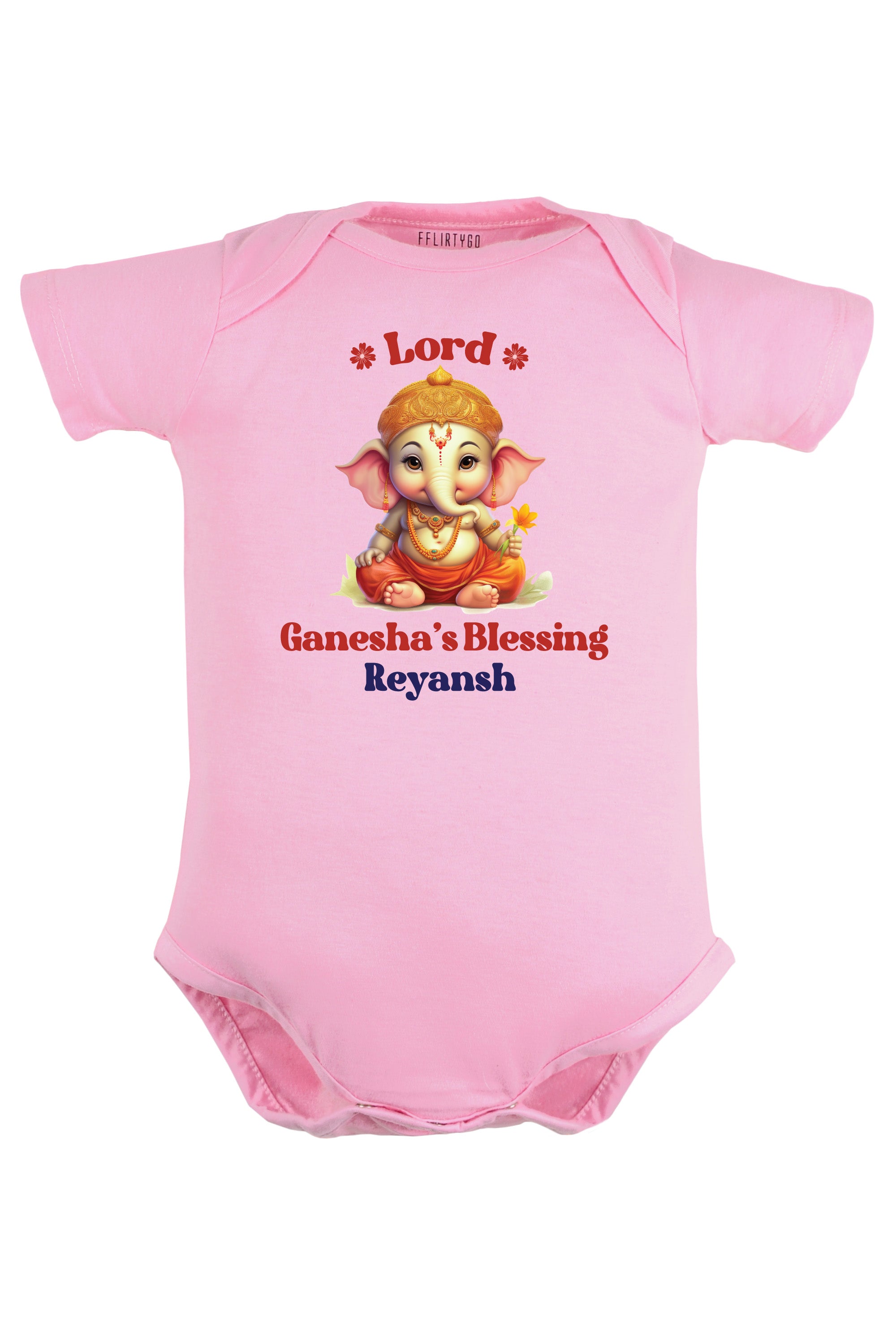 Lord Ganesha's Blessing Baby Romper | Onesies w/ Custom Name