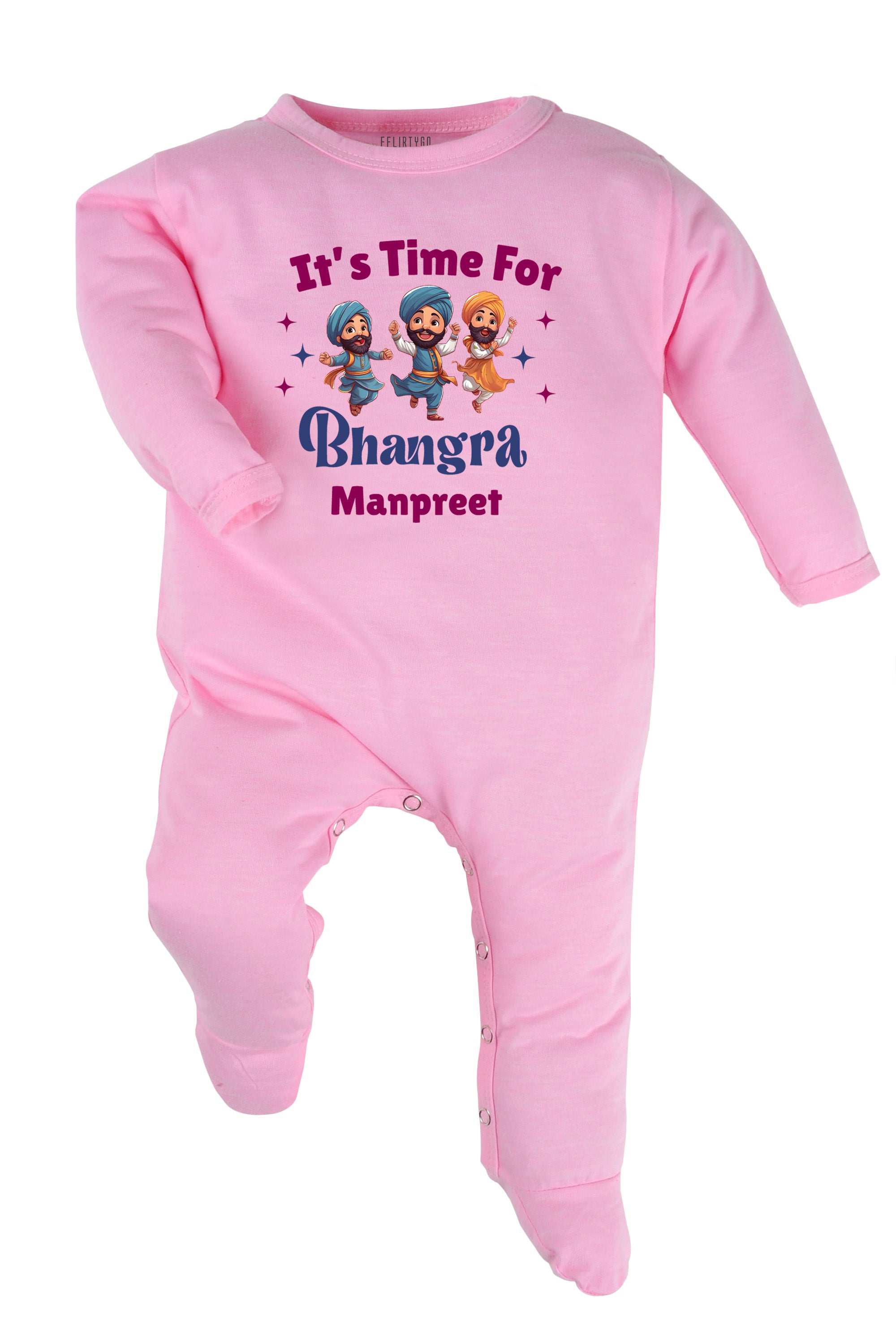 It's Time For Bhangra Baby Romper | Onesies w/ Custom Name