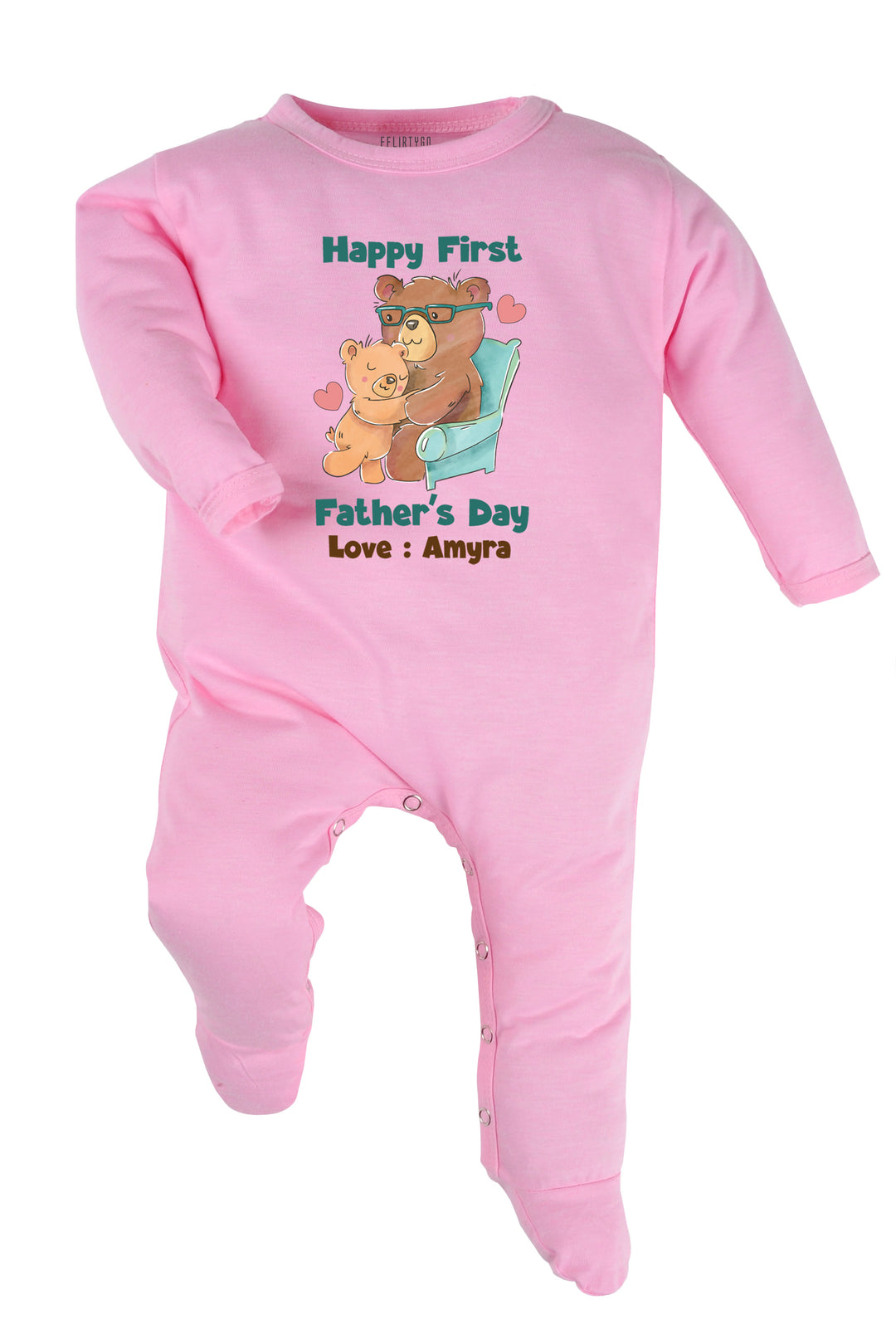 Happy First Father's Day Baby Romper | Onesies w/ Custom Name