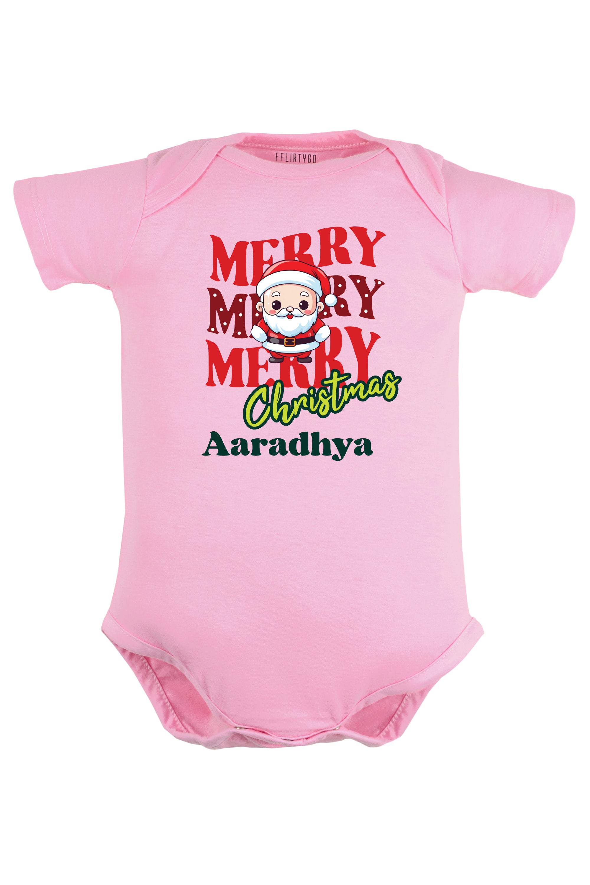 Merry Merry Merry  Christmas Baby Romper | Onesies w/ Custom Name